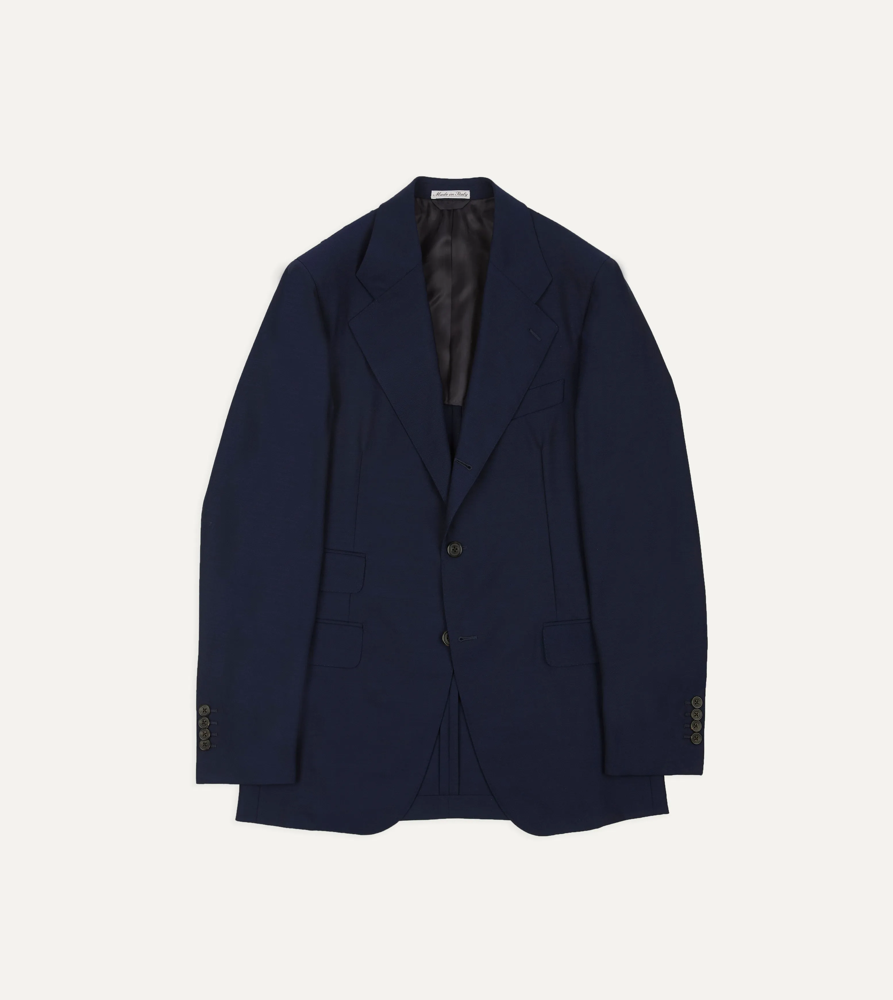 Light Navy Fresco Lite® Wool Tailored Jacket sold by Drake's London