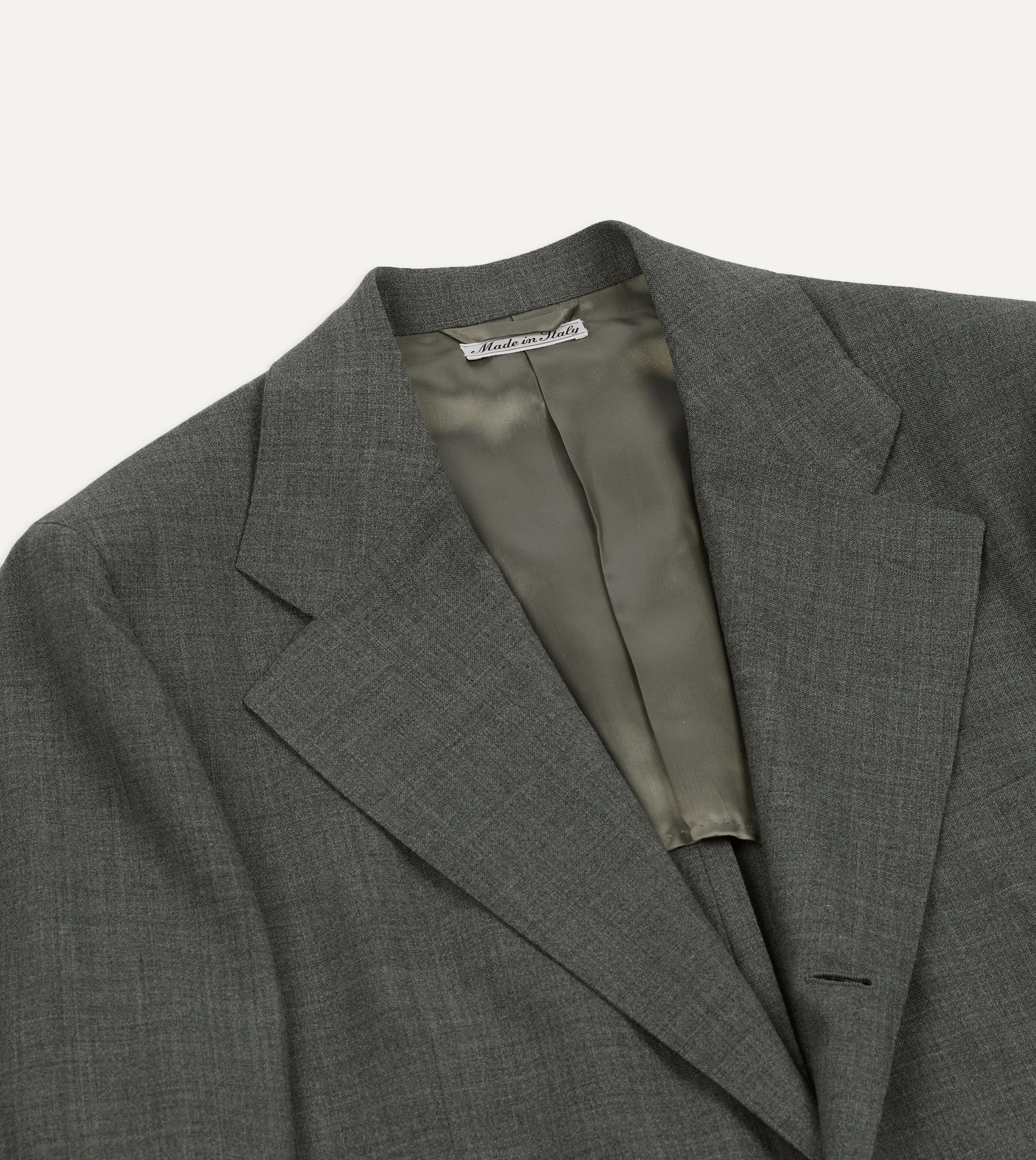 Light Grey Fresco Lite® Wool Tailored Jacket sold by Drake's London product image thumbnail 3