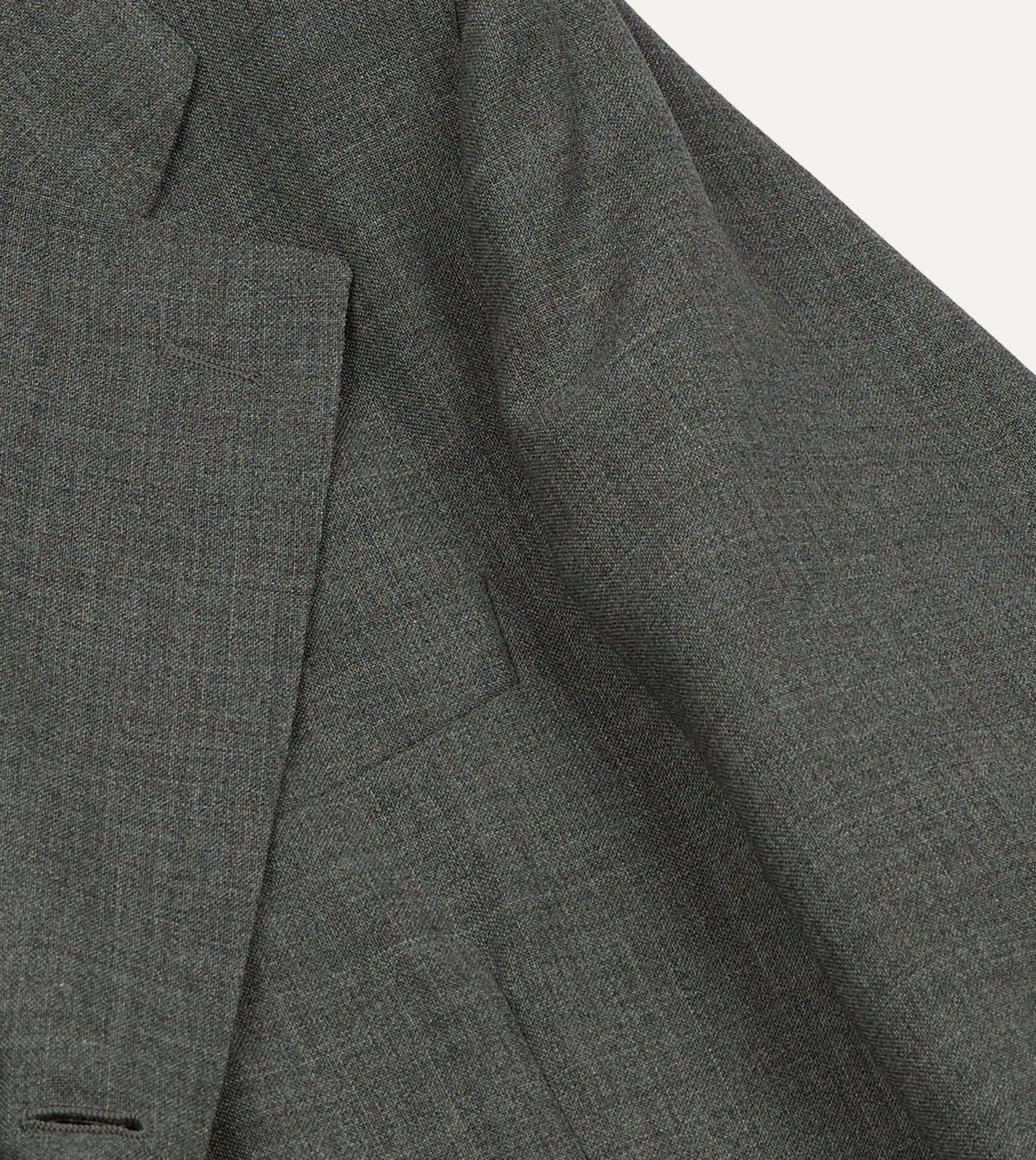 Light Grey Fresco Lite® Wool Tailored Jacket sold by Drake's London product image thumbnail 4