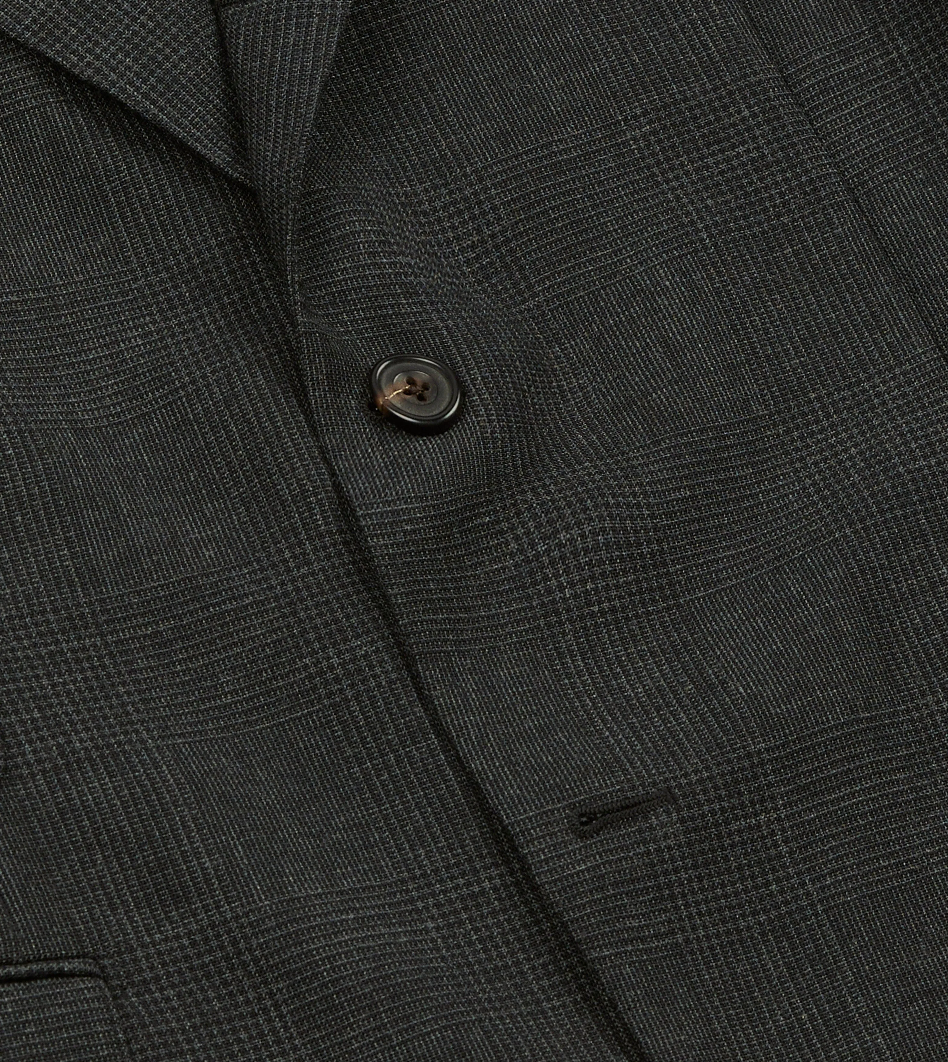 Grey Prince of Wales Check Fresco® Wool Tailored Jacket sold by Drake's London product image thumbnail 5