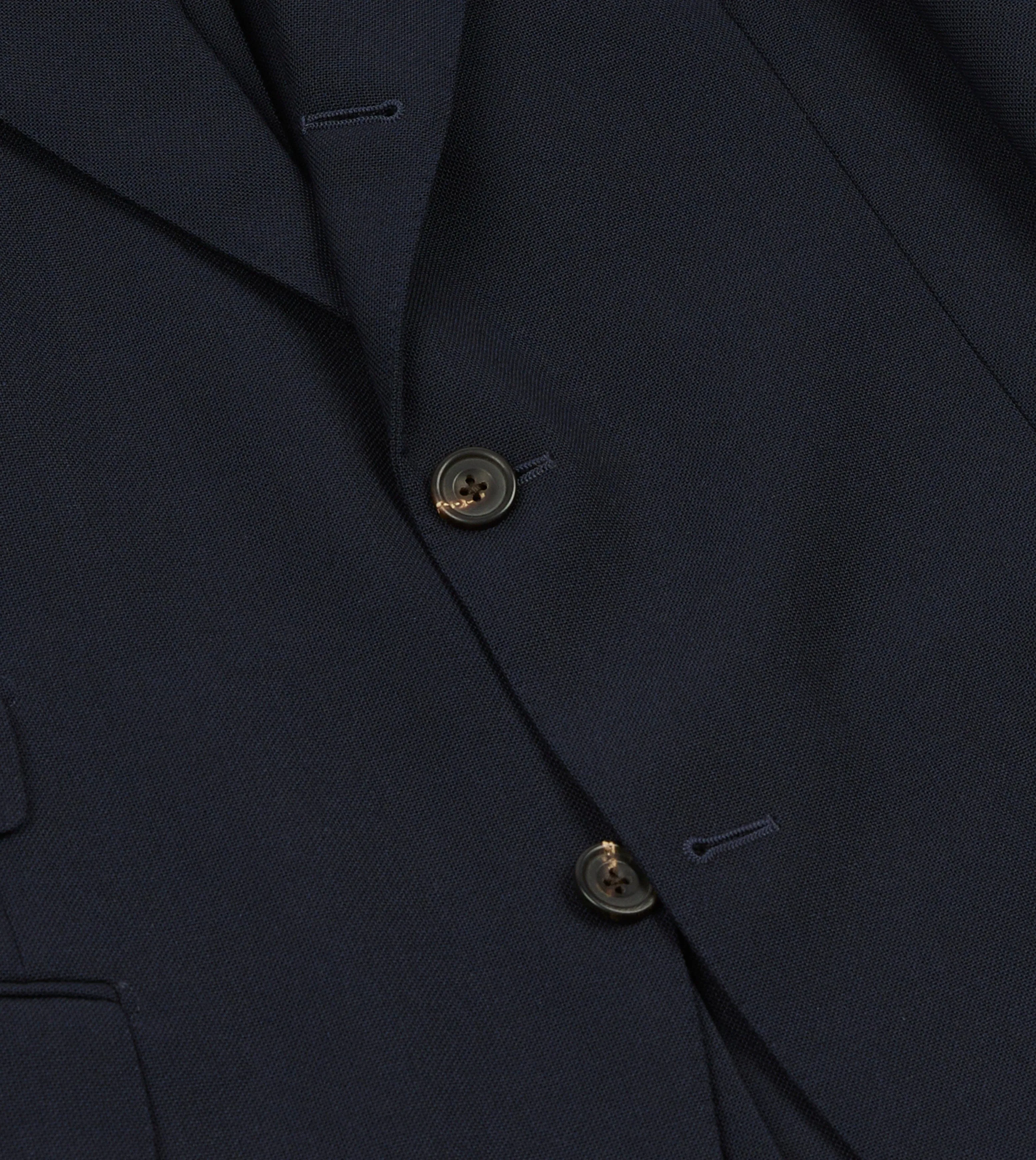 Navy Fresco® Wool Tailored Jacket sold by Drake's London product image thumbnail 5