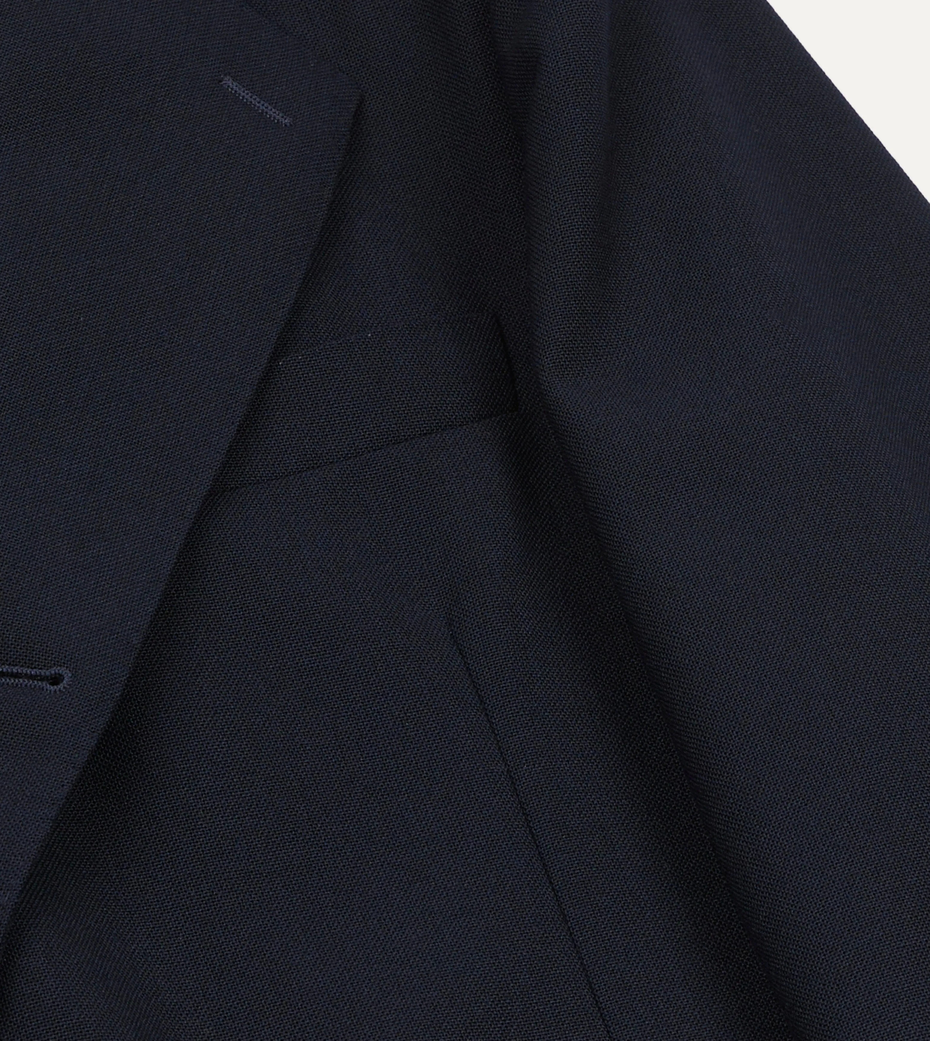 Navy Fresco® Wool Tailored Jacket sold by Drake's London product image thumbnail 4