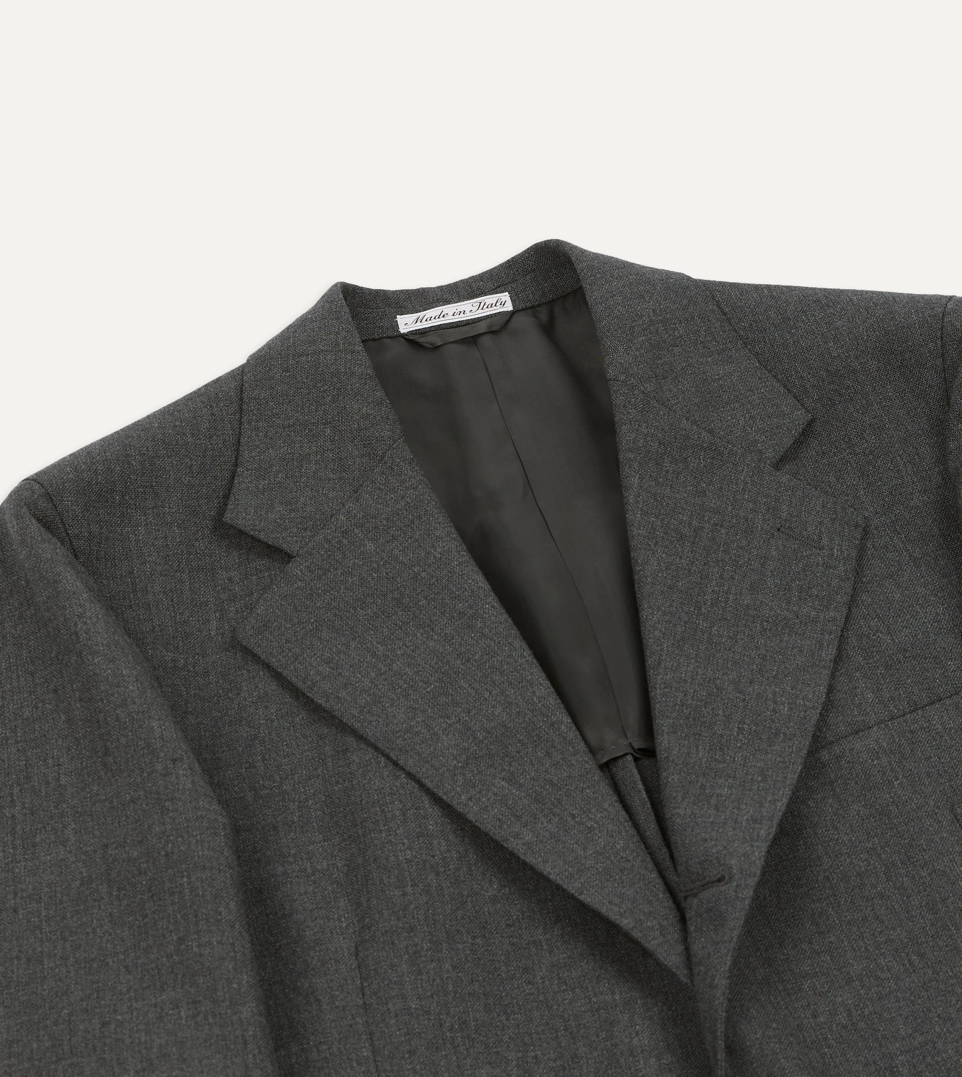 Grey Fresco® Wool Tailored Jacket sold by Drake's London product image thumbnail 3