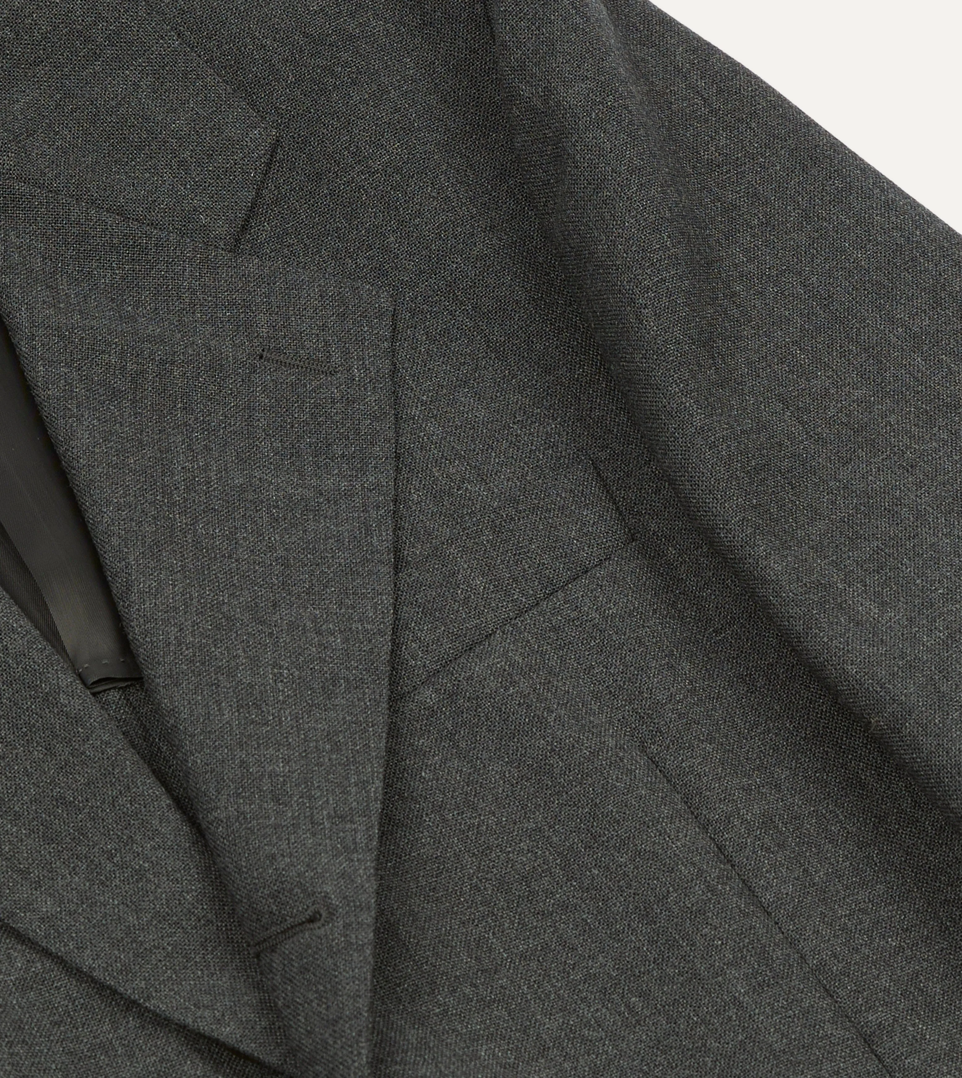 Grey Fresco® Wool Tailored Jacket sold by Drake's London product image thumbnail 4