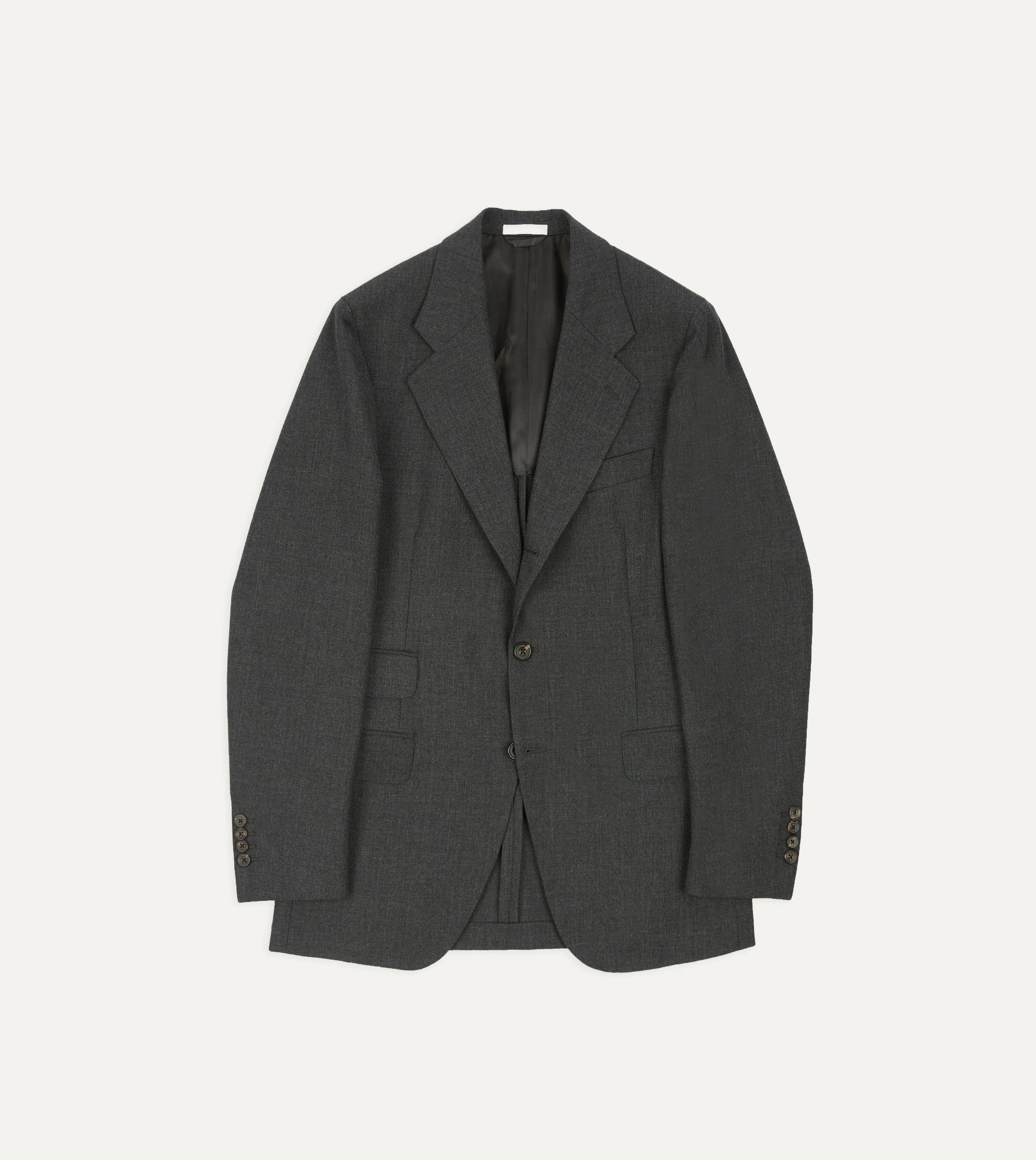 Grey Fresco® Wool Tailored Jacket sold by Drake's London