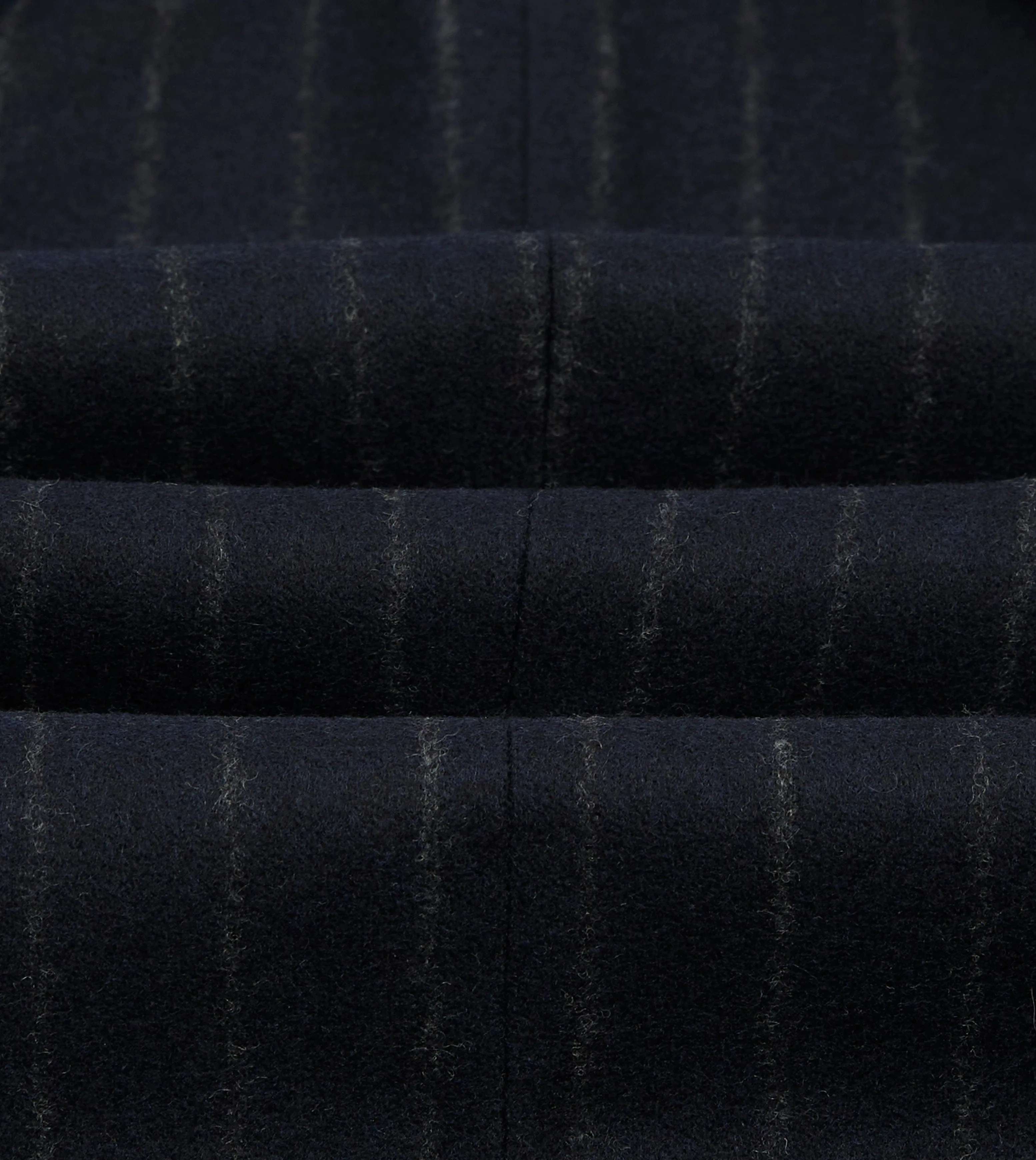 Navy Chalkstripe Wool Flannel Double-Breasted Tailored Jacket sold by Drake's London product image thumbnail 2