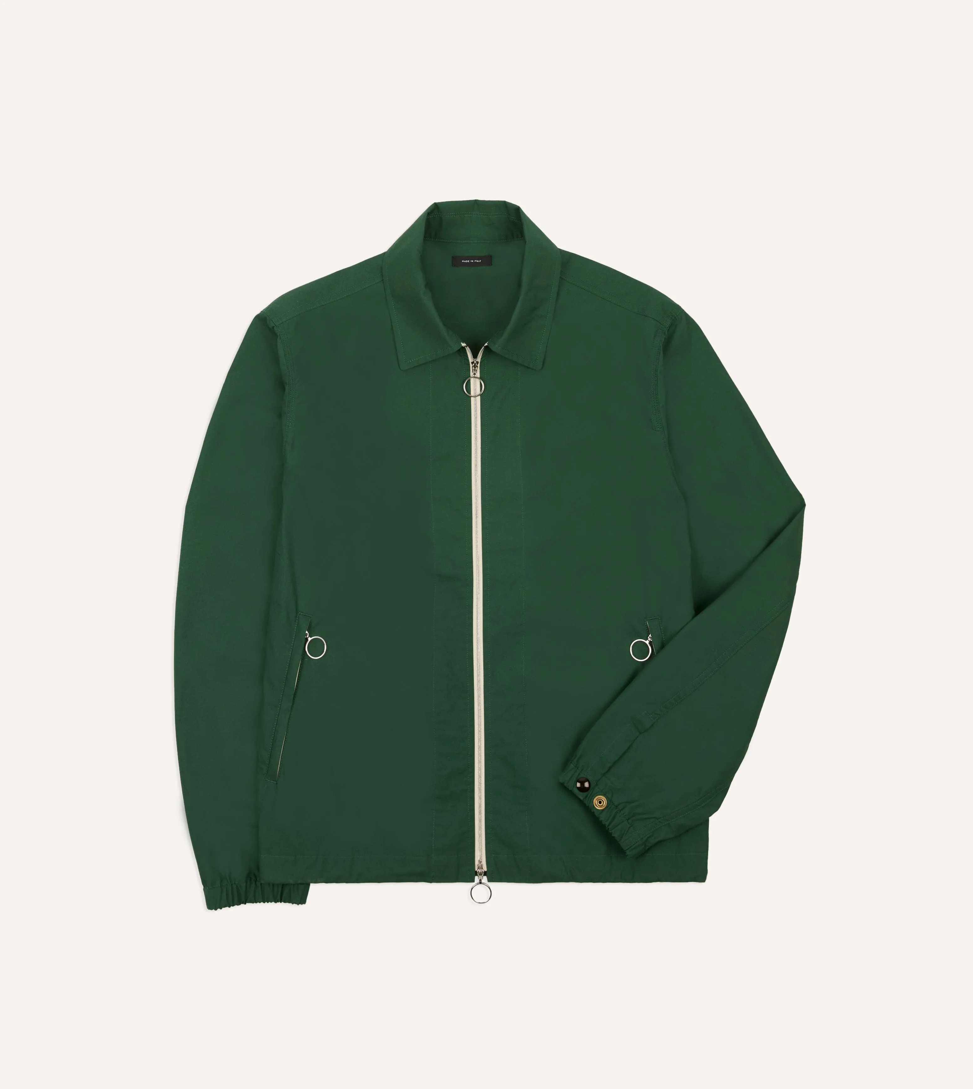 Green Cotton Blouson Jacket sold by Drake's London
