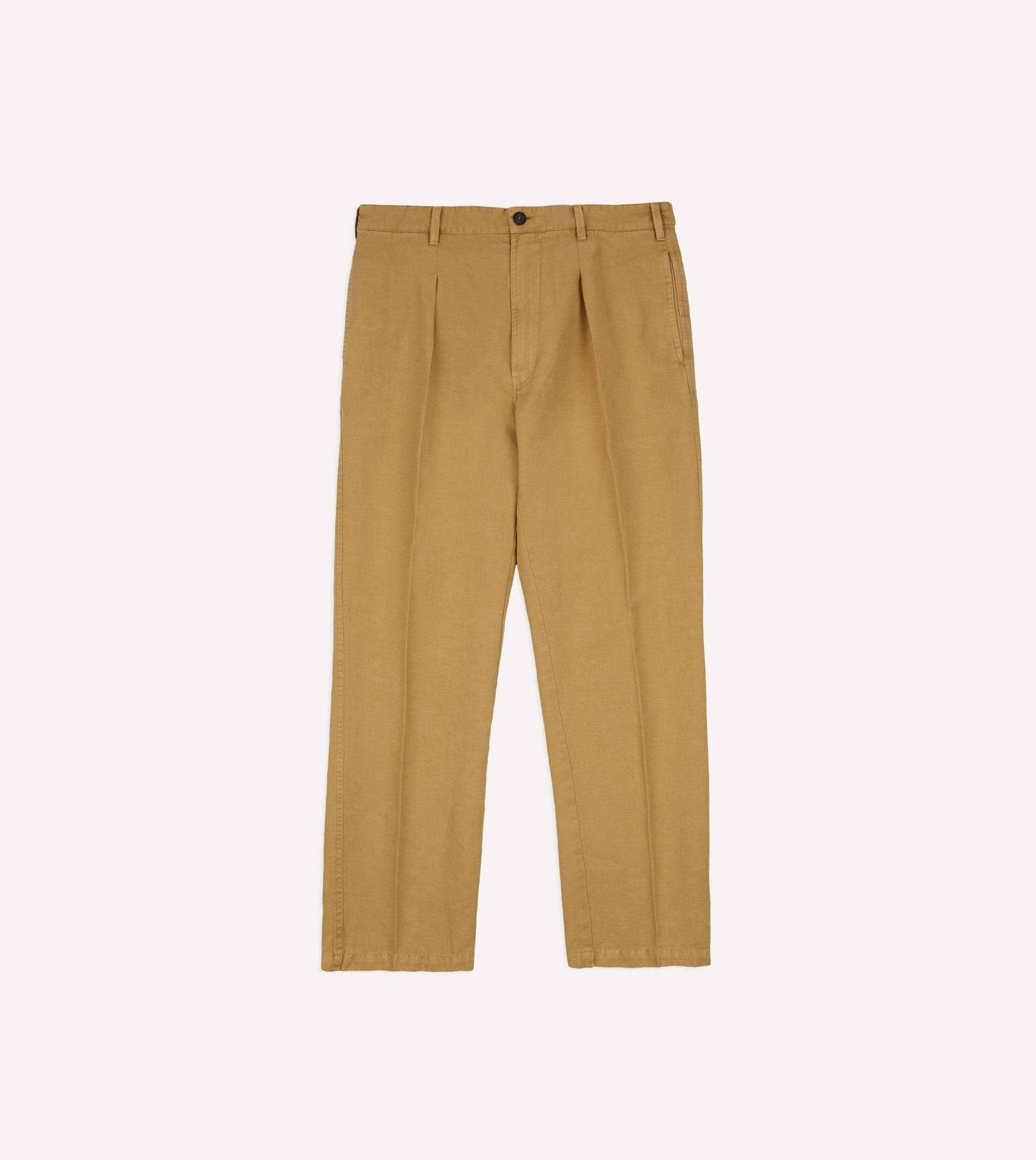 Sand Cotton-Linen Games Trouser sold by Drake's London product image thumbnail 3