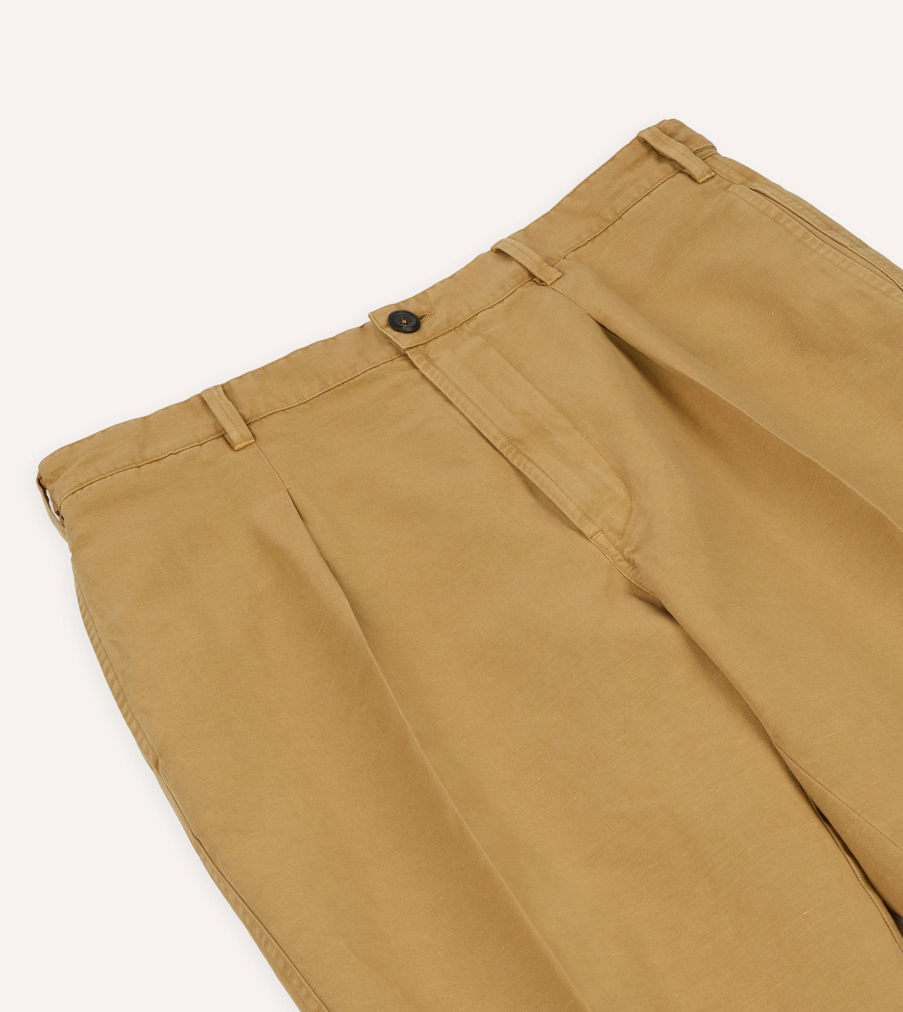 Sand Cotton-Linen Games Trouser sold by Drake's London product image thumbnail 4