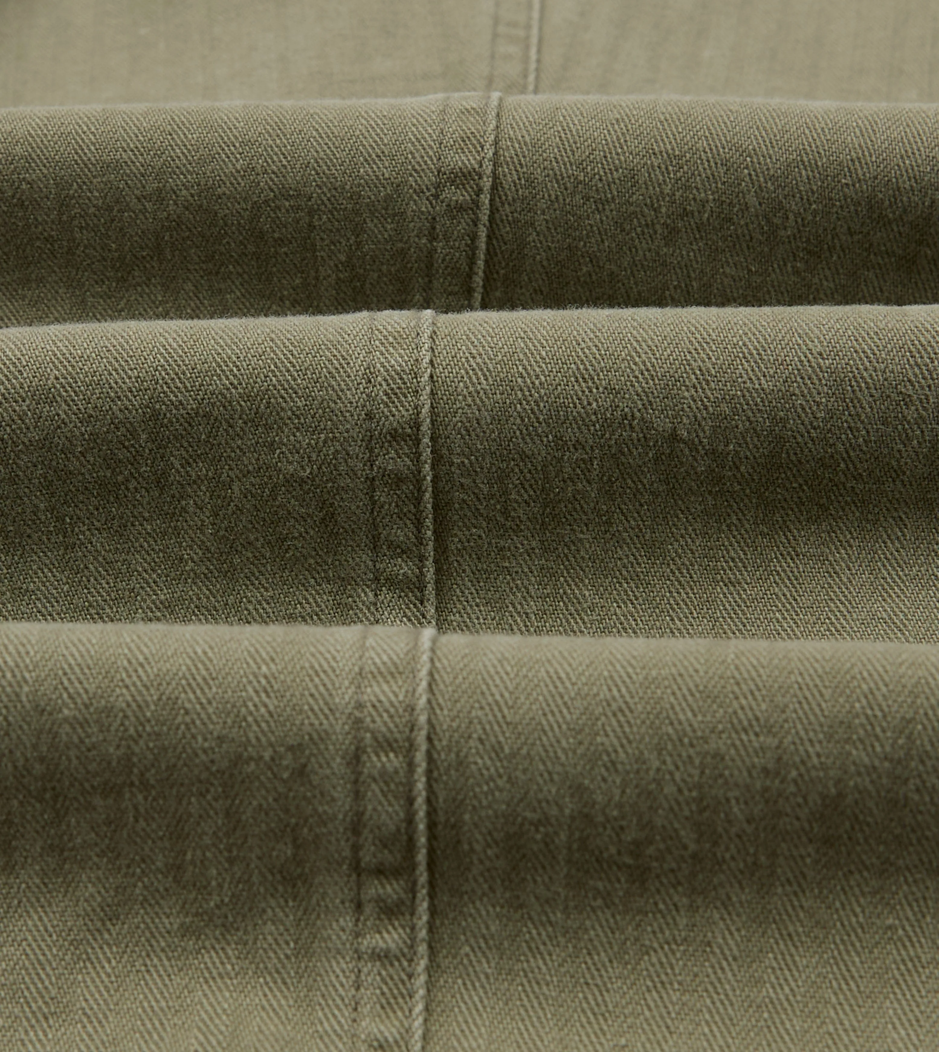 Olive Herringbone Twill Cotton Games Trouser sold by Drake's London product image thumbnail 2