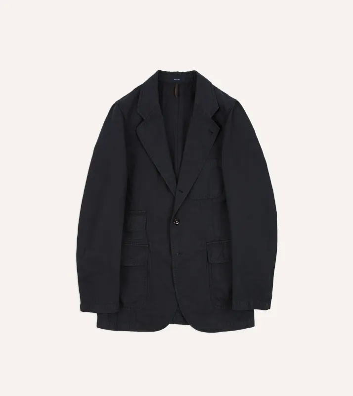 Navy Cotton-Linen Games Blazer Mk. IV made by Drake's London