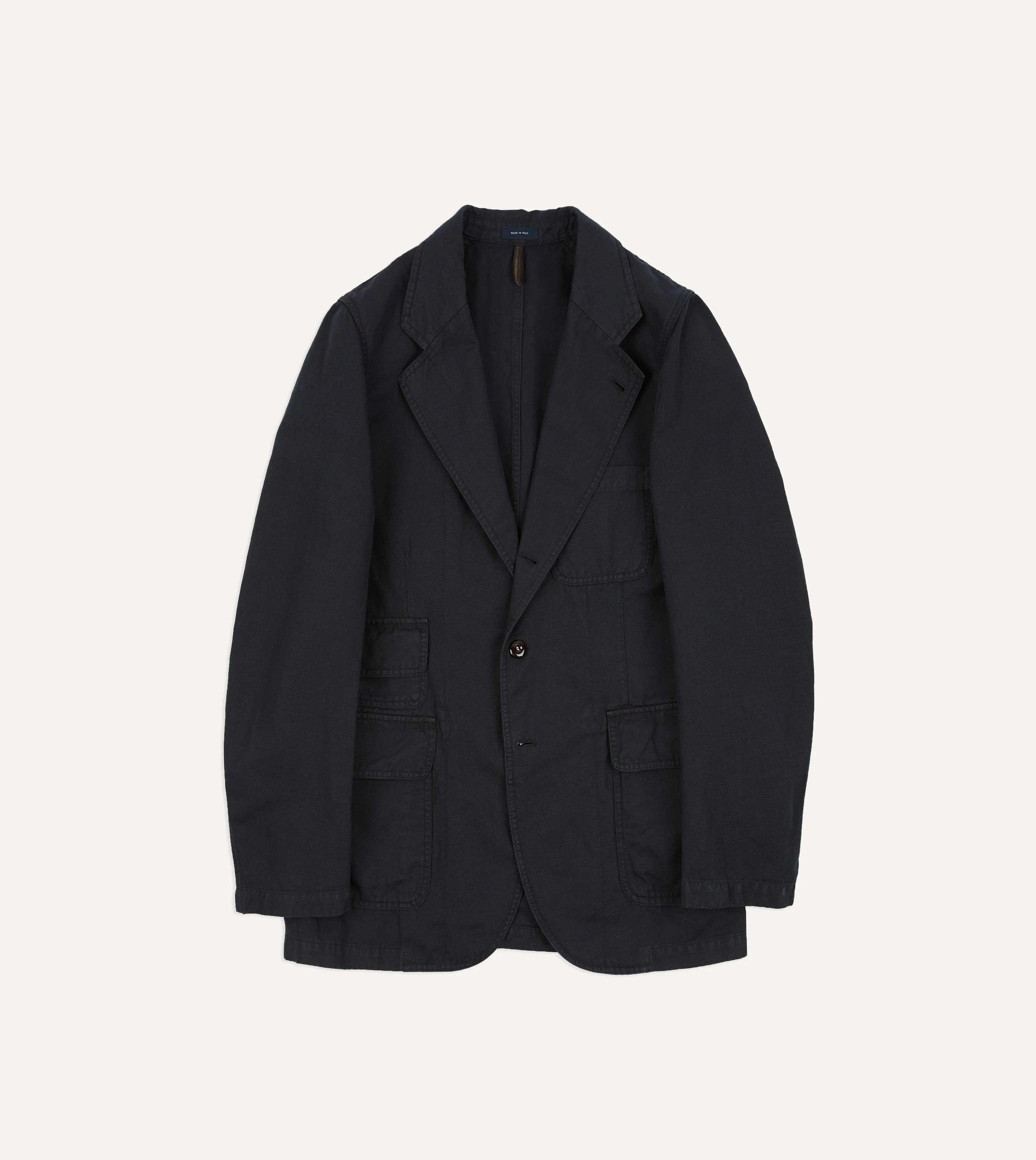 Navy Cotton-Linen Games Blazer Mk. IV sold by Drake's London