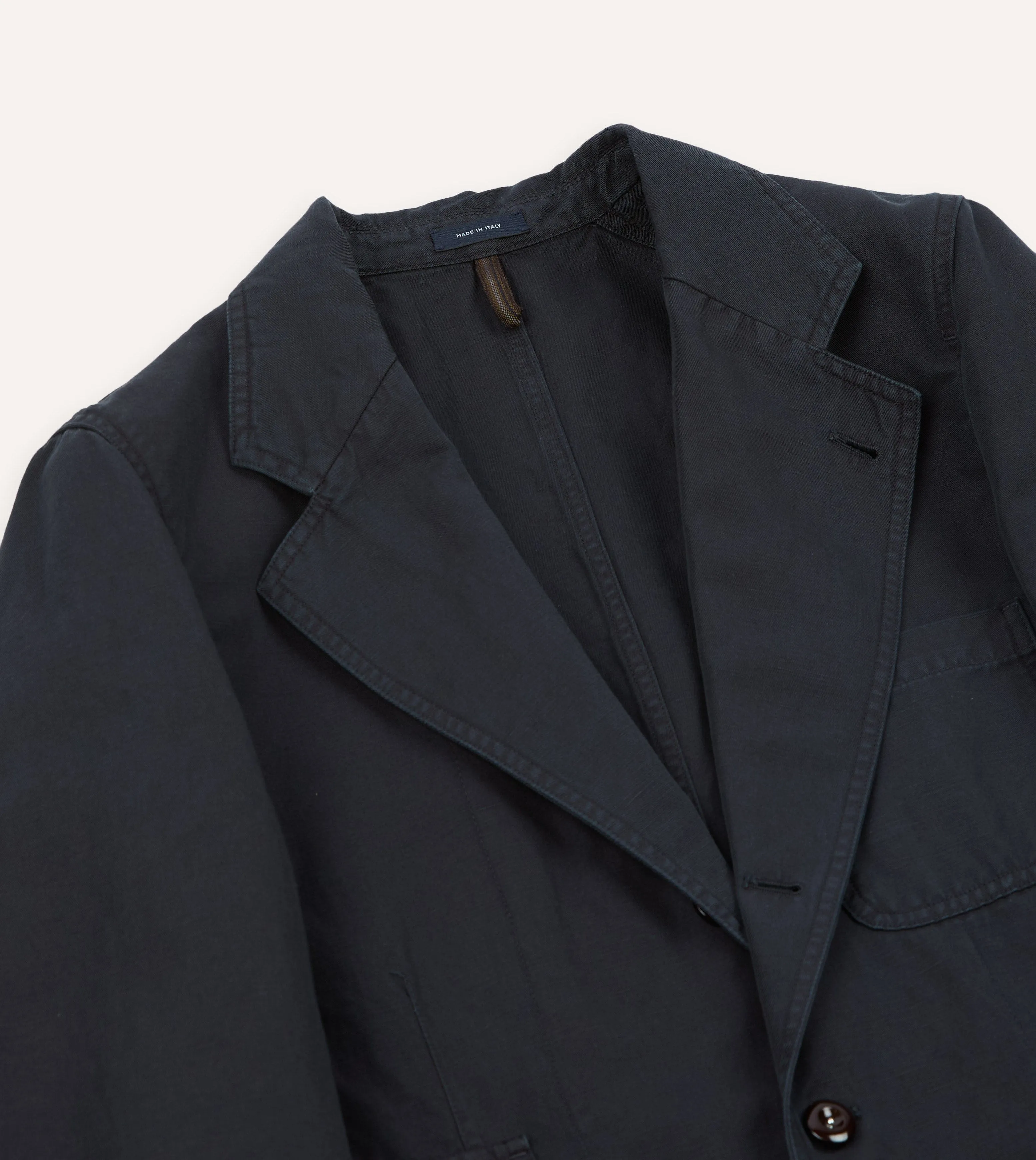 Navy Cotton-Linen Games Blazer Mk. IV sold by Drake's London product image thumbnail 3