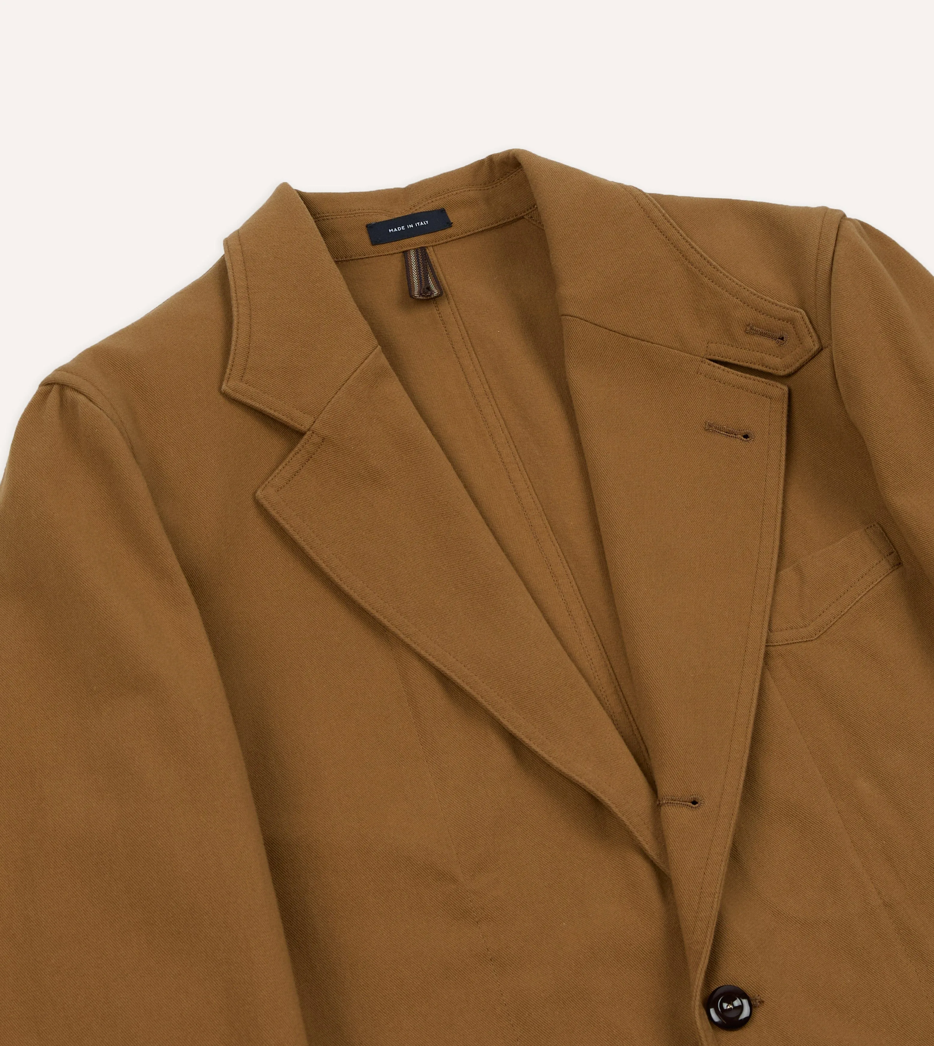 Camel Cotton Twill Field Games Blazer sold by Drake's London product image thumbnail 4