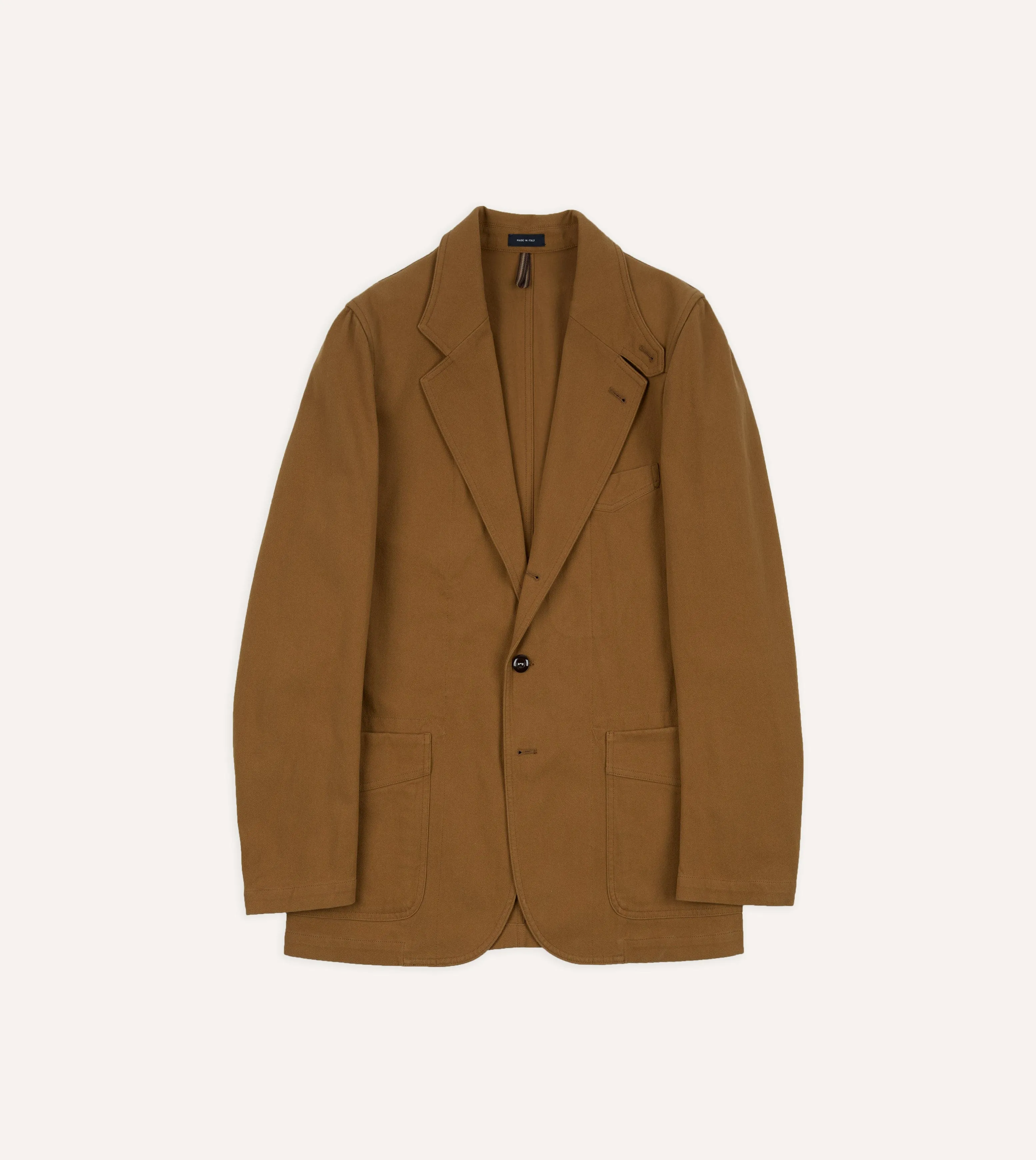 Camel Cotton Twill Field Games Blazer sold by Drake's London product image thumbnail 2