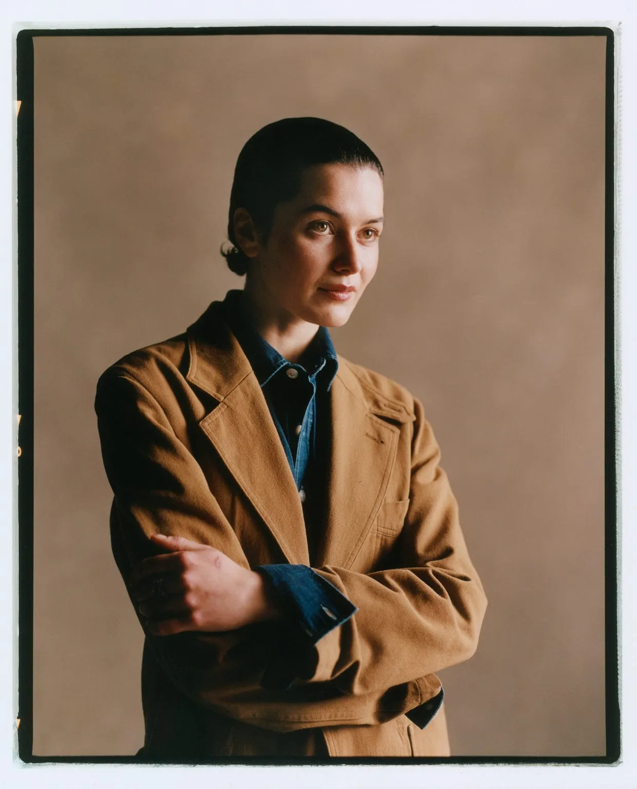 Camel Cotton Twill Field Games Blazer sold by Drake's London