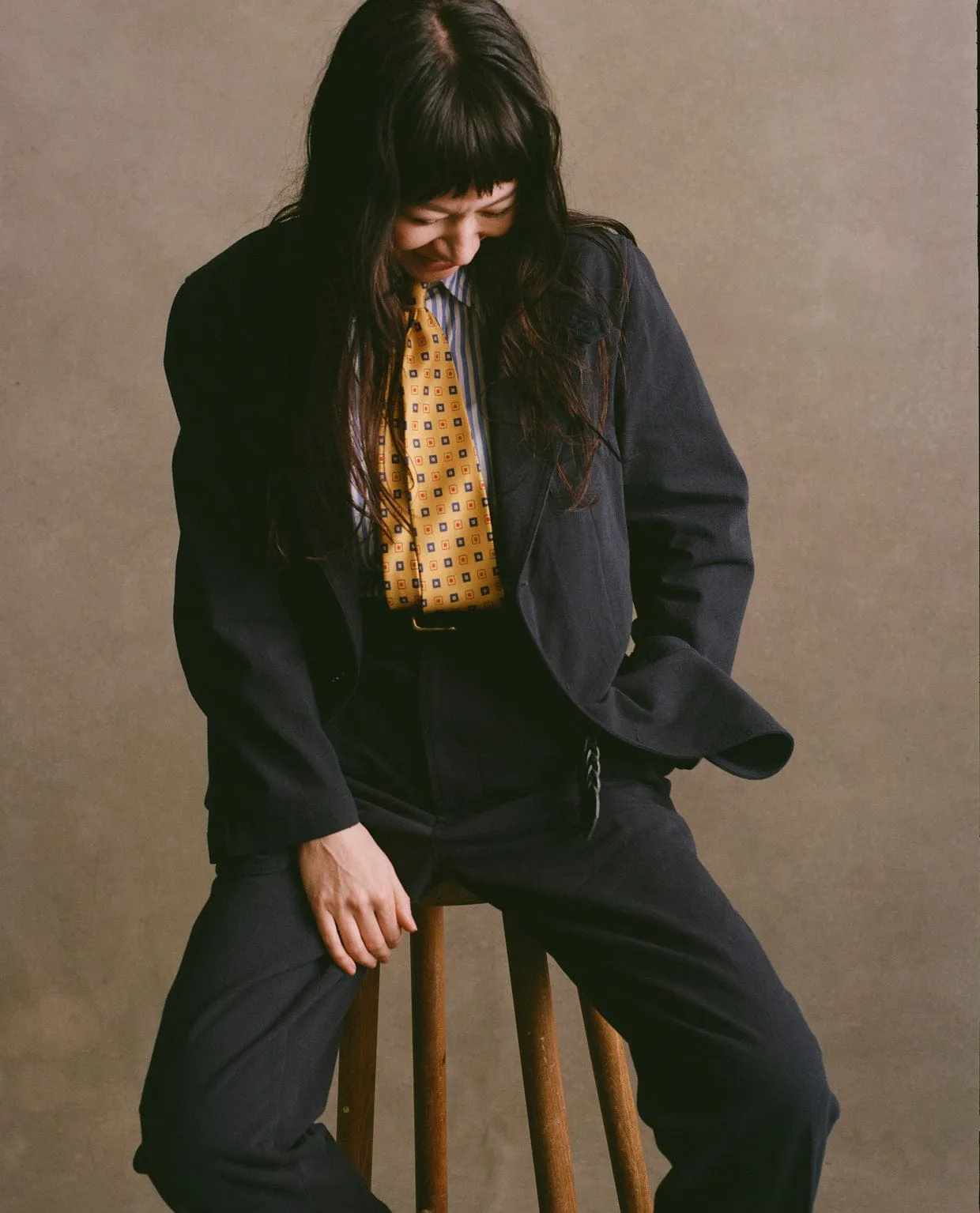 Navy Cotton Twill Field Games Blazer sold by Drake's London