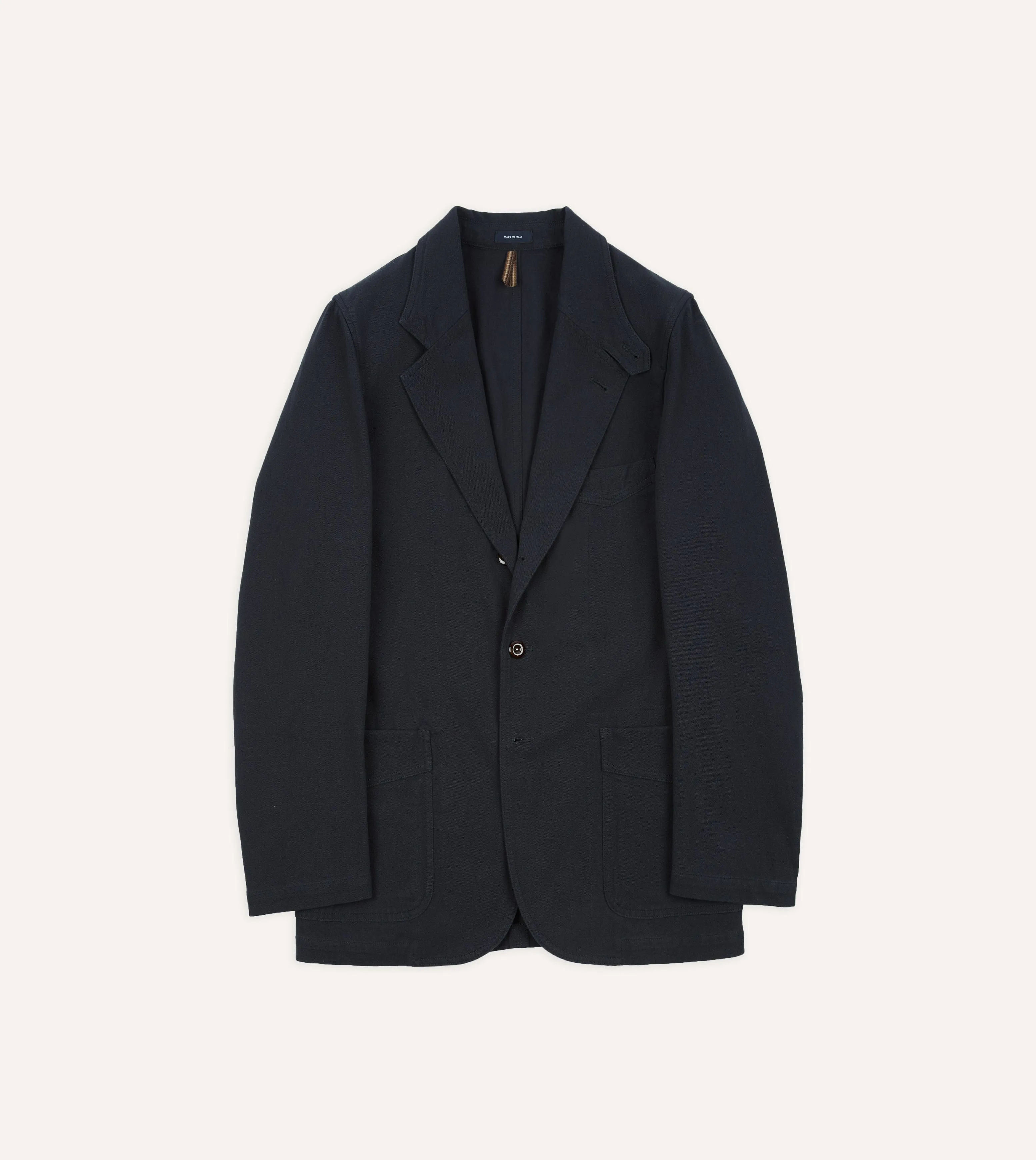 Navy Cotton Twill Field Games Blazer sold by Drake's London product image thumbnail 2