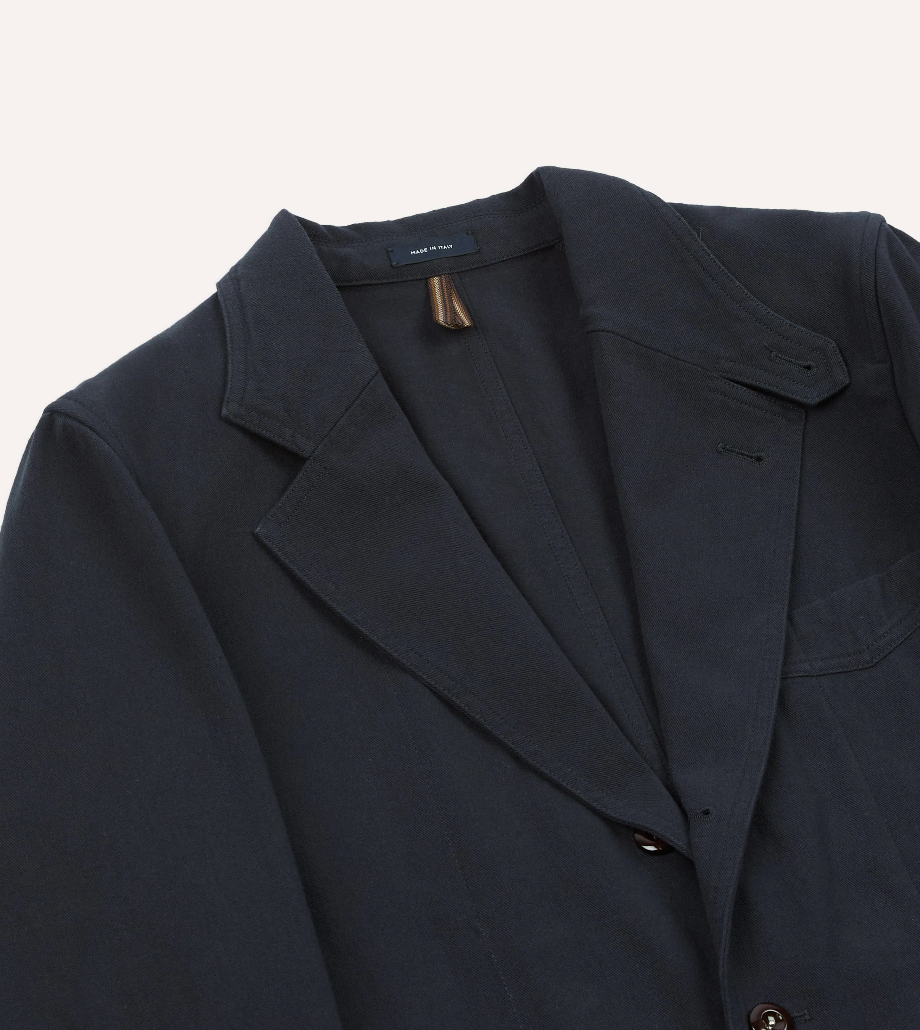 Navy Cotton Twill Field Games Blazer sold by Drake's London product image thumbnail 4