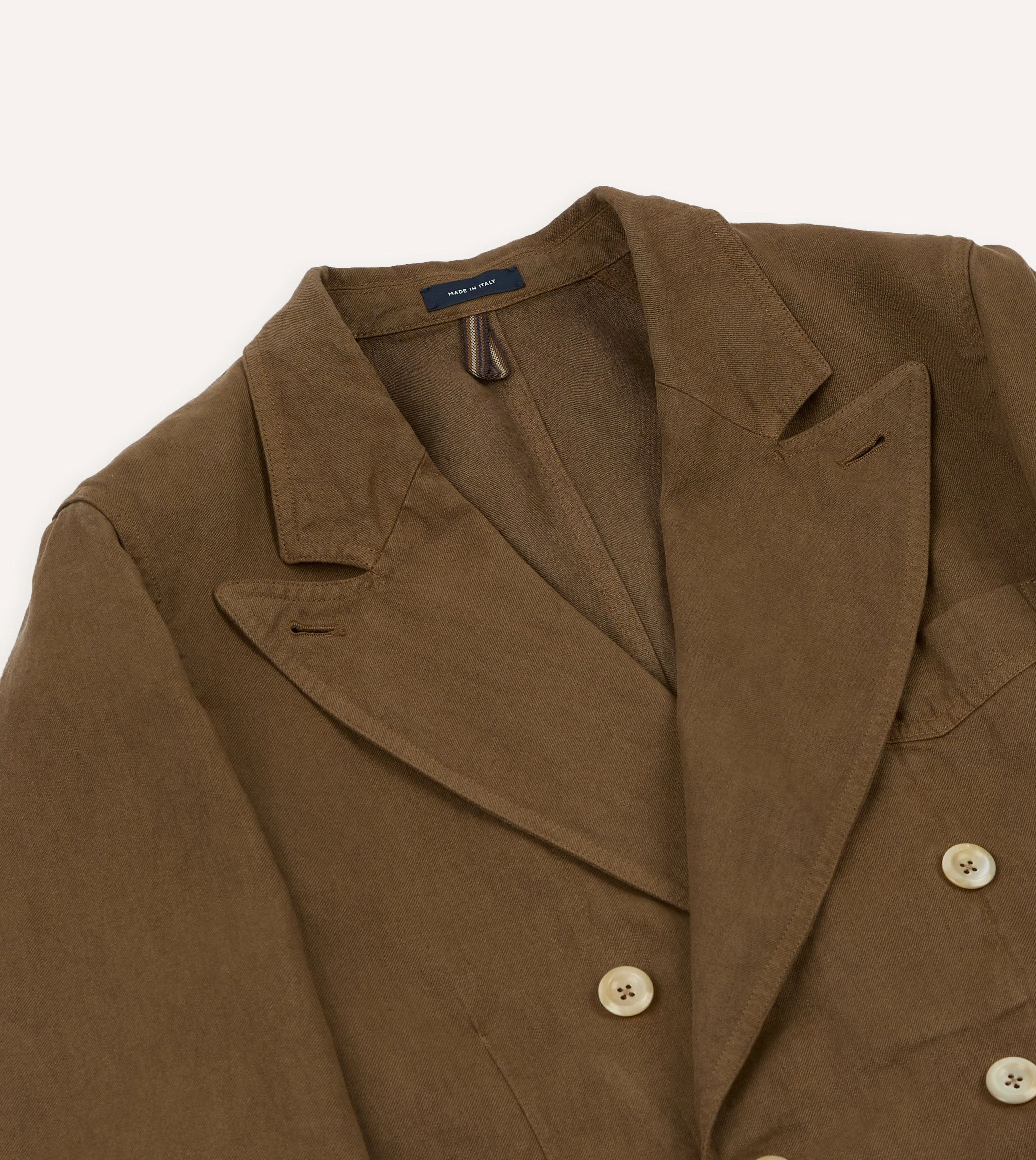 Brown Linen Gabardine Games Blazer Mk. III sold by Drake's London product image thumbnail 4