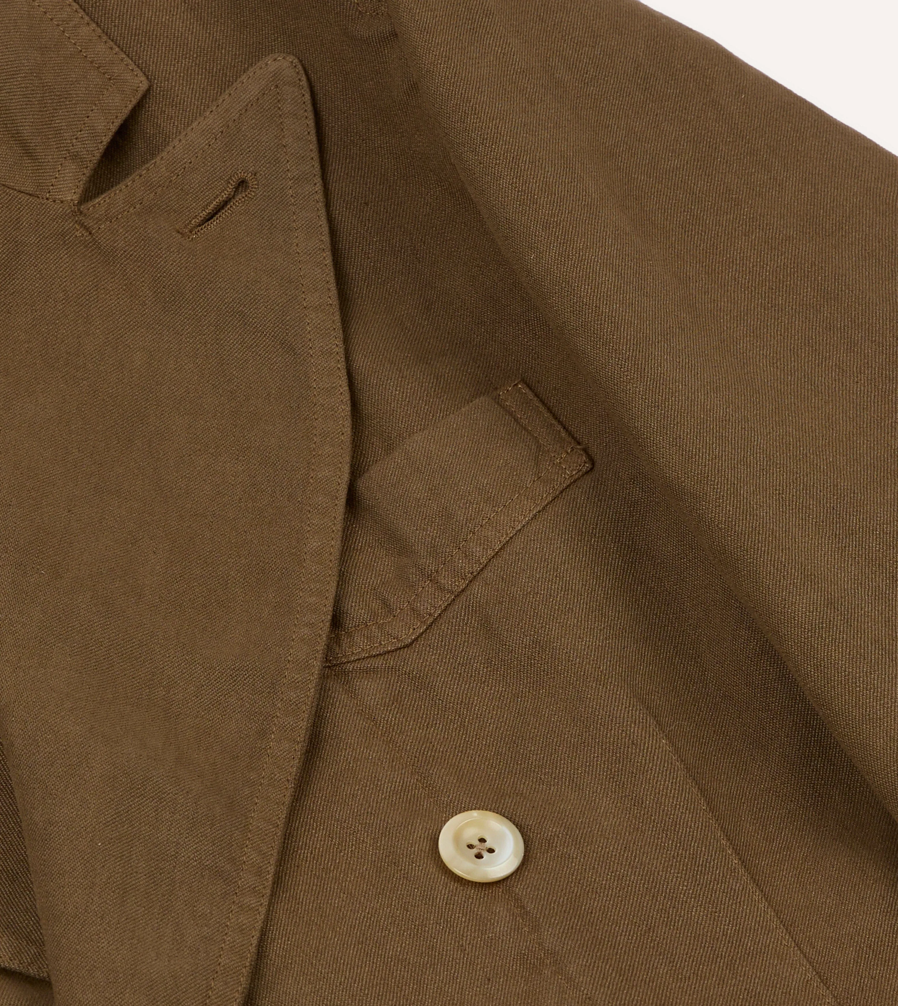 Brown Linen Gabardine Games Blazer Mk. III sold by Drake's London product image thumbnail 5