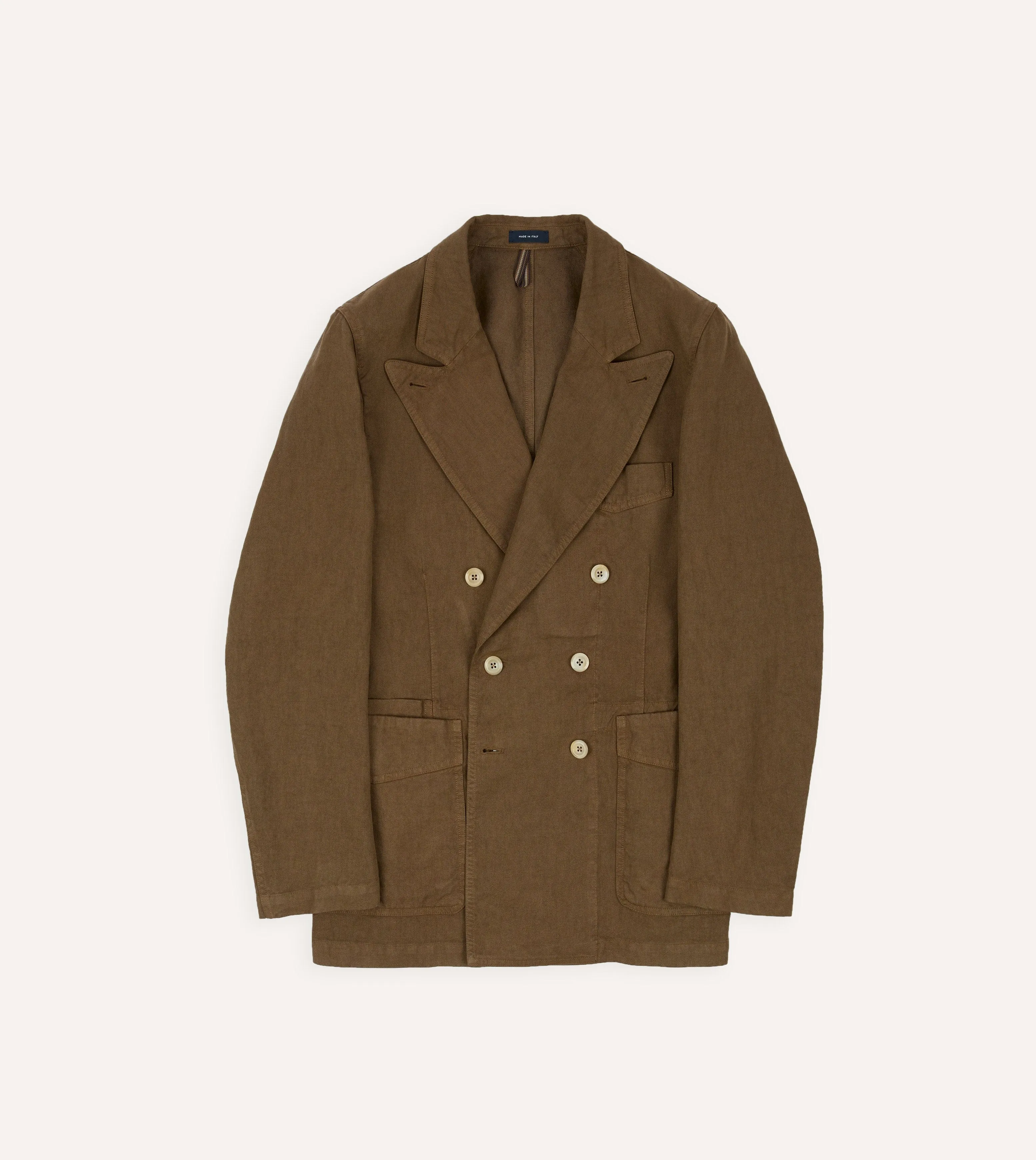 Brown Linen Gabardine Games Blazer Mk. III sold by Drake's London product image thumbnail 2