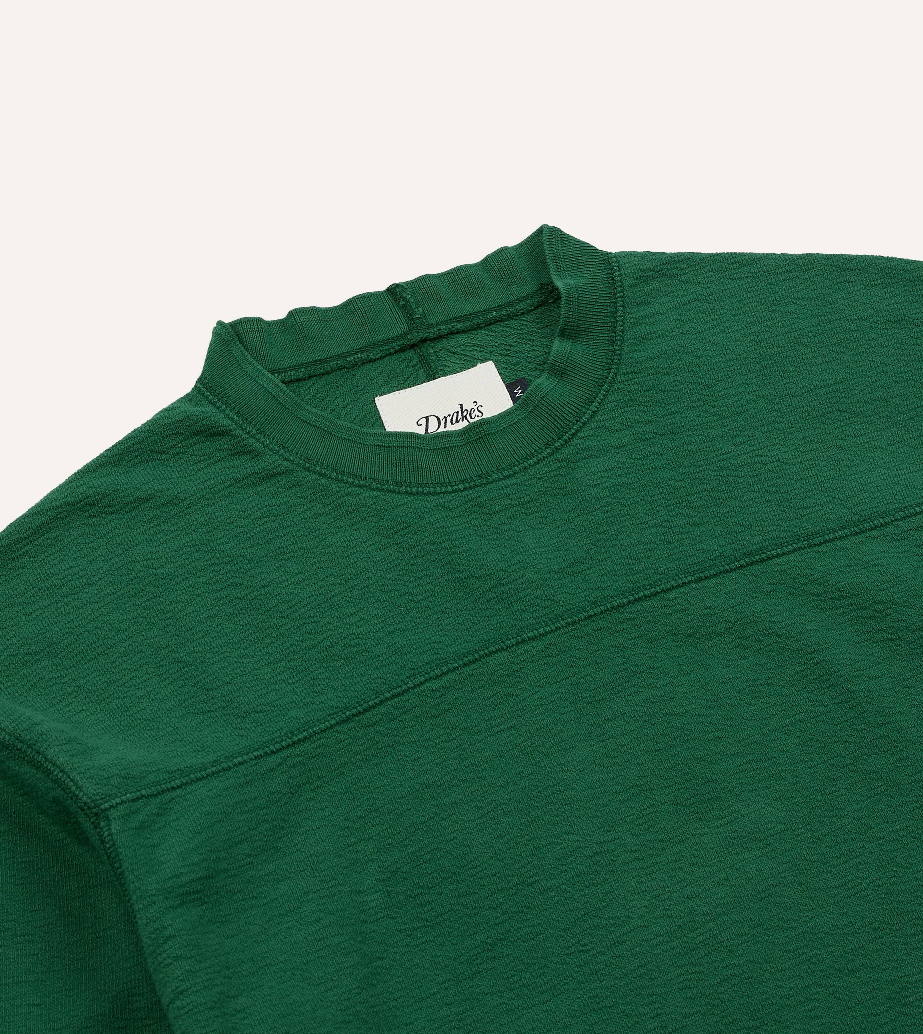 Green ’77’ Appliqué Panelled Cotton Training T-Shirt sold by Drake's London product image thumbnail 3