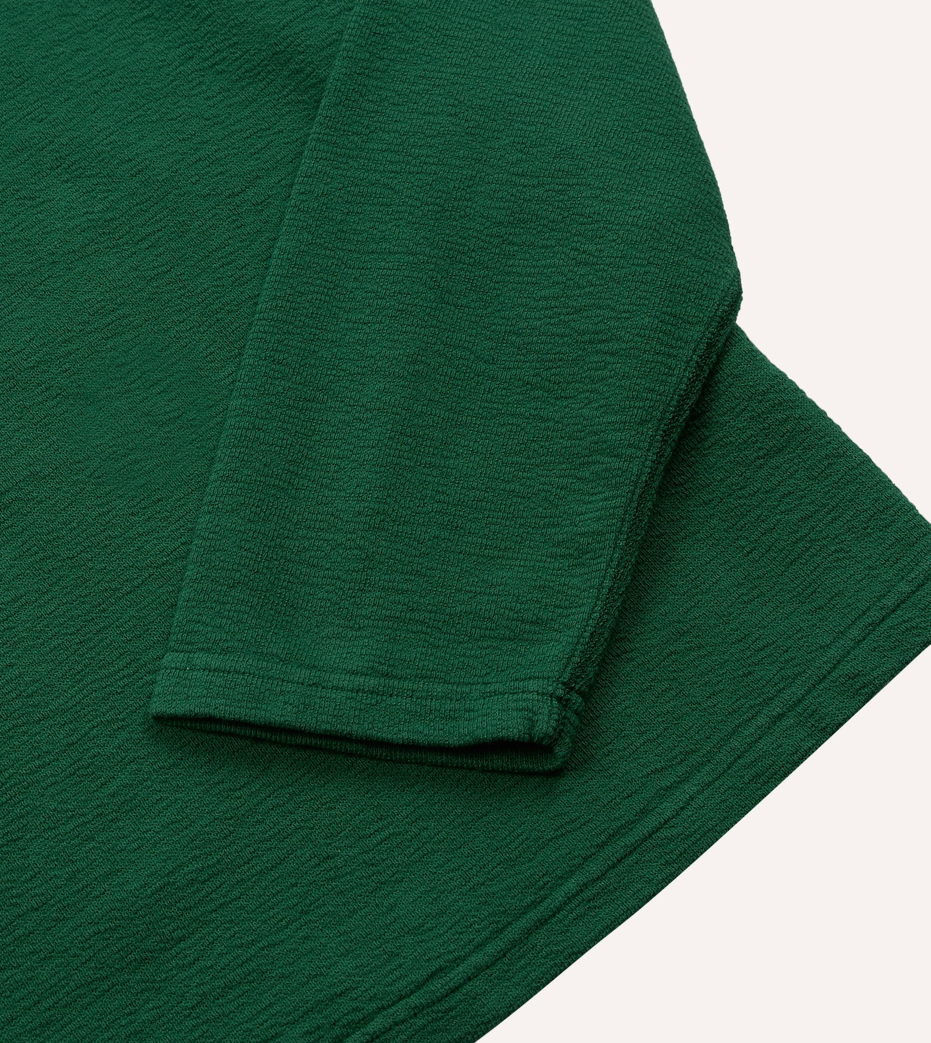 Green ’77’ Appliqué Panelled Cotton Training T-Shirt sold by Drake's London product image thumbnail 4