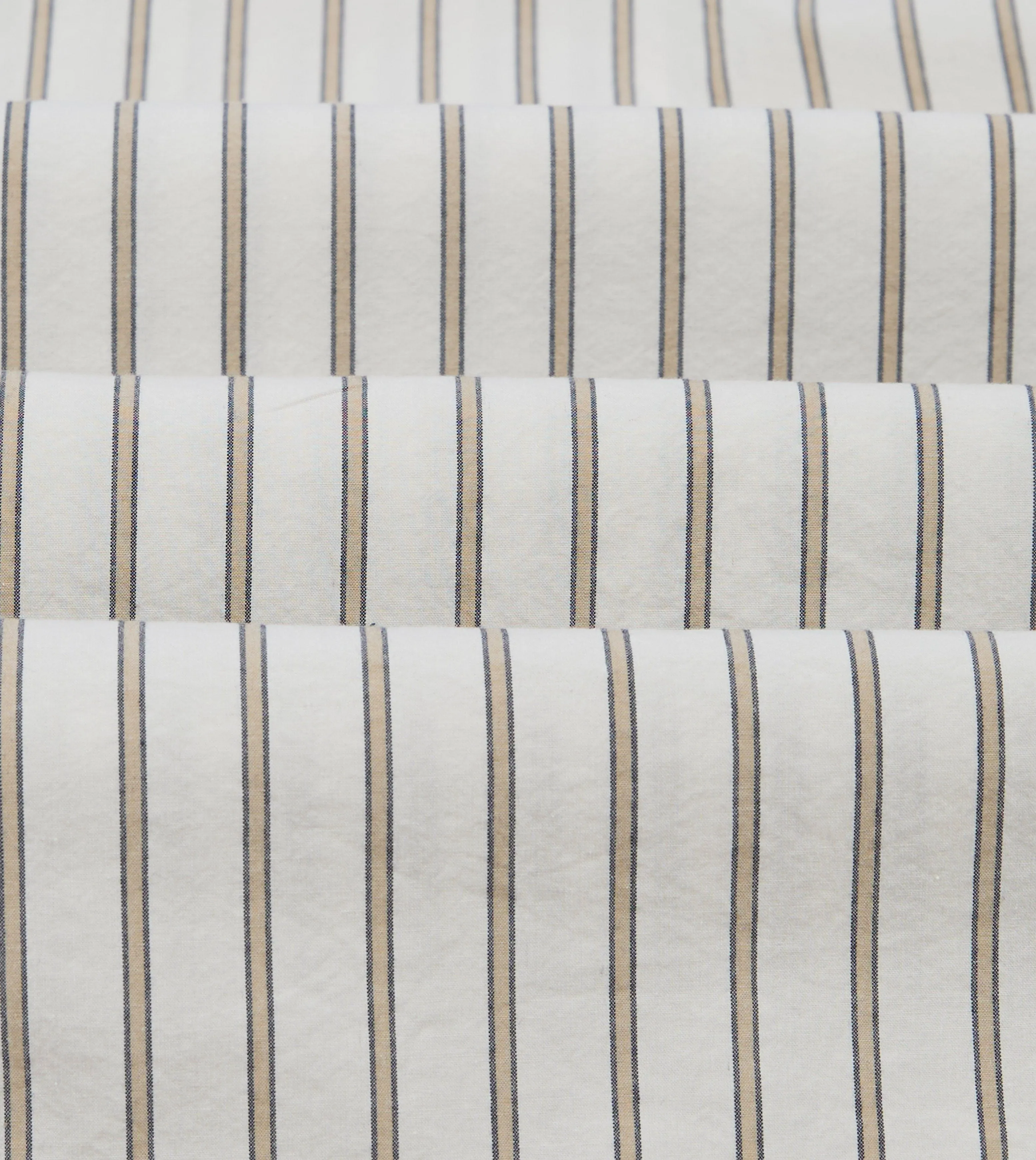 Ecru Stripe Cotton Two-Pocket Western Shirt sold by Drake's London product image thumbnail 3