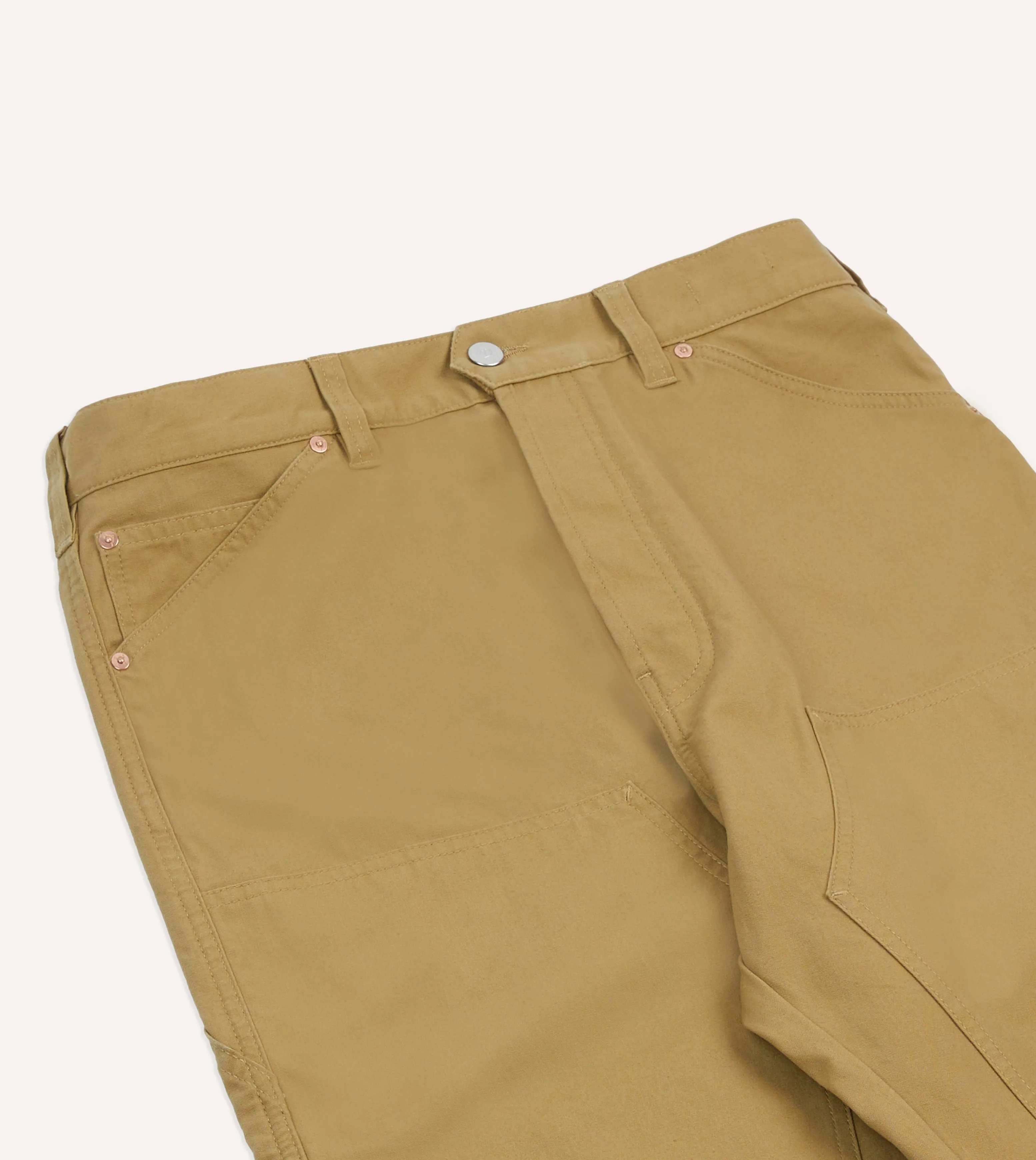 Sand Lightweight Cotton Canvas Carpenter Pant sold by Drake's London product image thumbnail 4