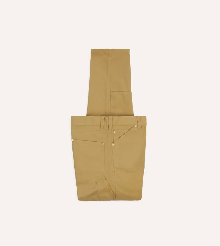 Sand Lightweight Cotton Canvas Carpenter Pant made by Drake's London