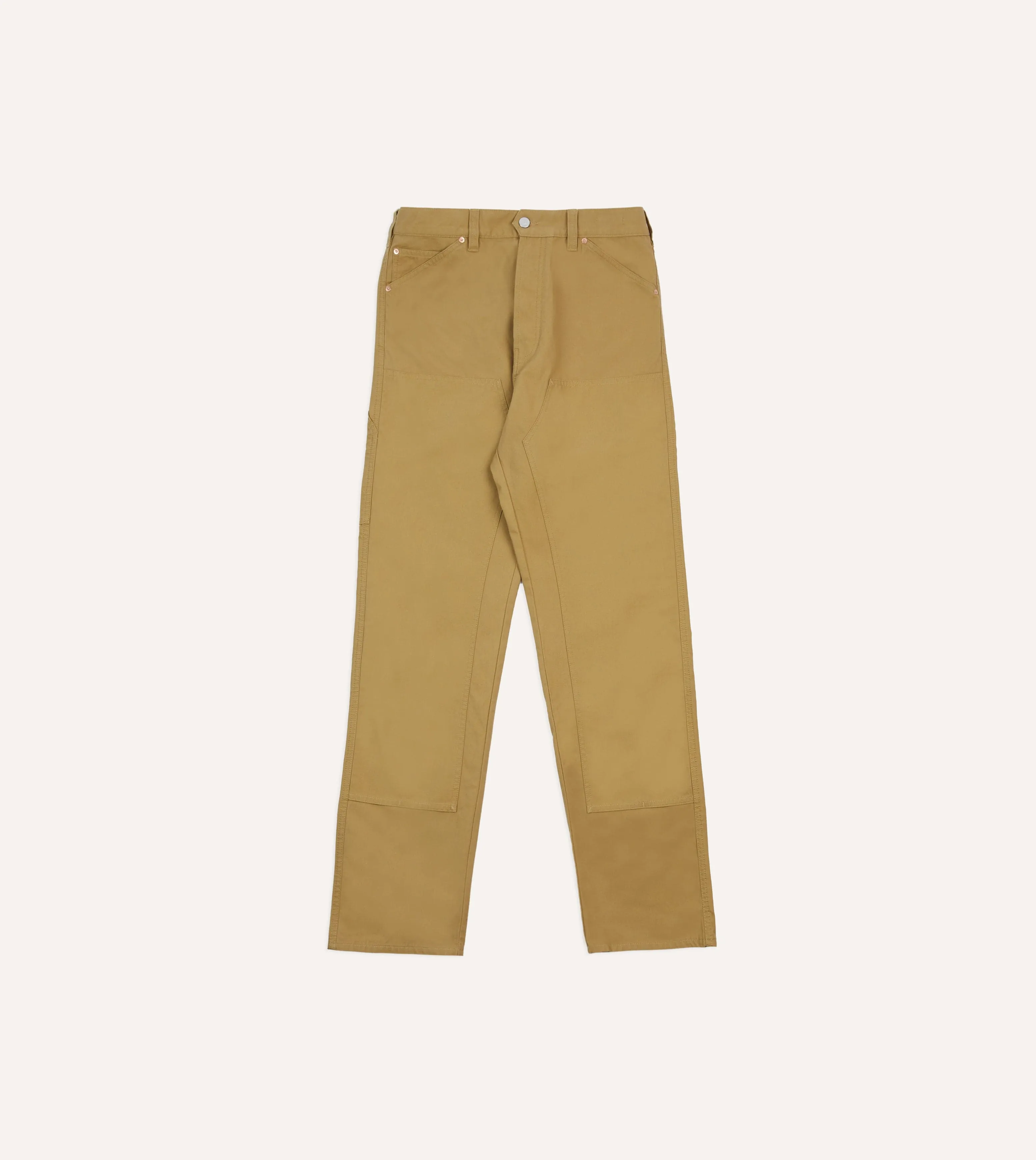 Sand Lightweight Cotton Canvas Carpenter Pant sold by Drake's London product image thumbnail 3