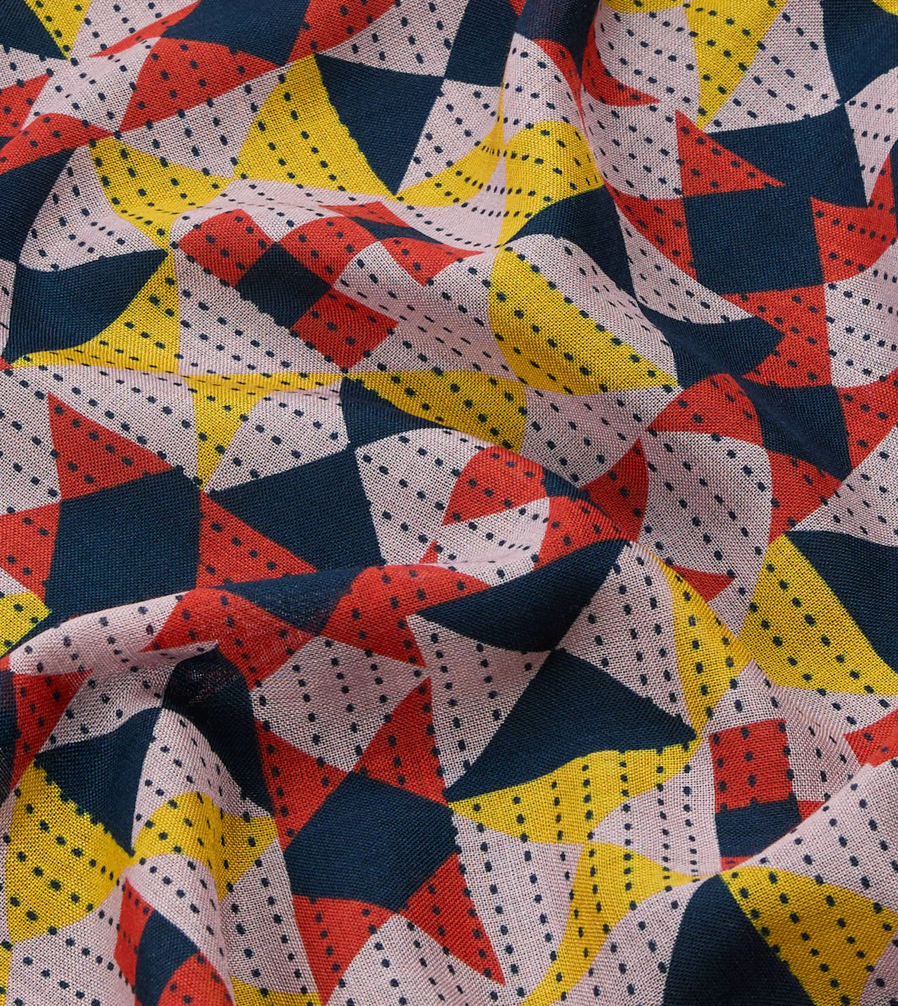 Pink Patchwork Print Wool-Silk Bandana sold by Drake's London product image thumbnail 2