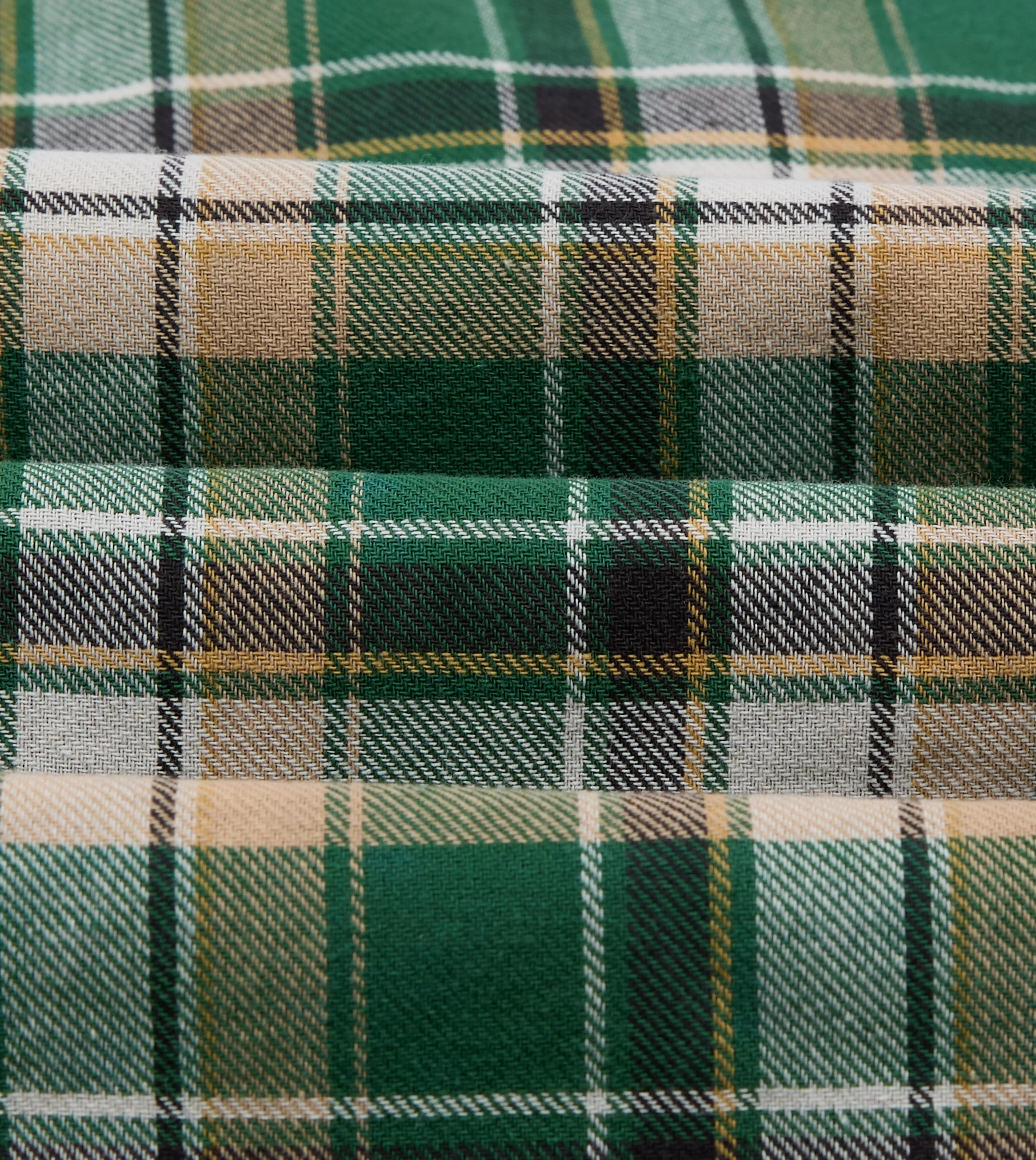 Green Check Cotton Two-Pocket Work Shirt sold by Drake's London product image thumbnail 4