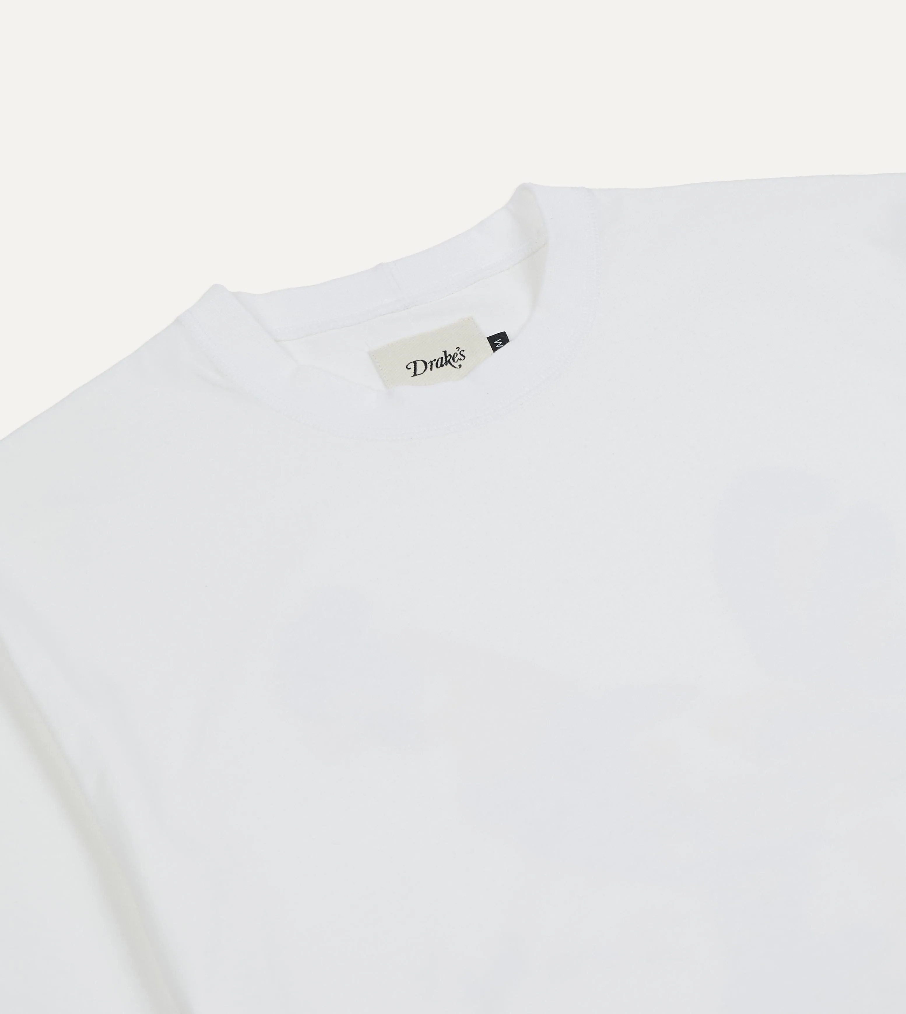 White 'Cockerel' Print Short-Sleeve Hiking T-Shirt sold by Drake's London product image thumbnail 4