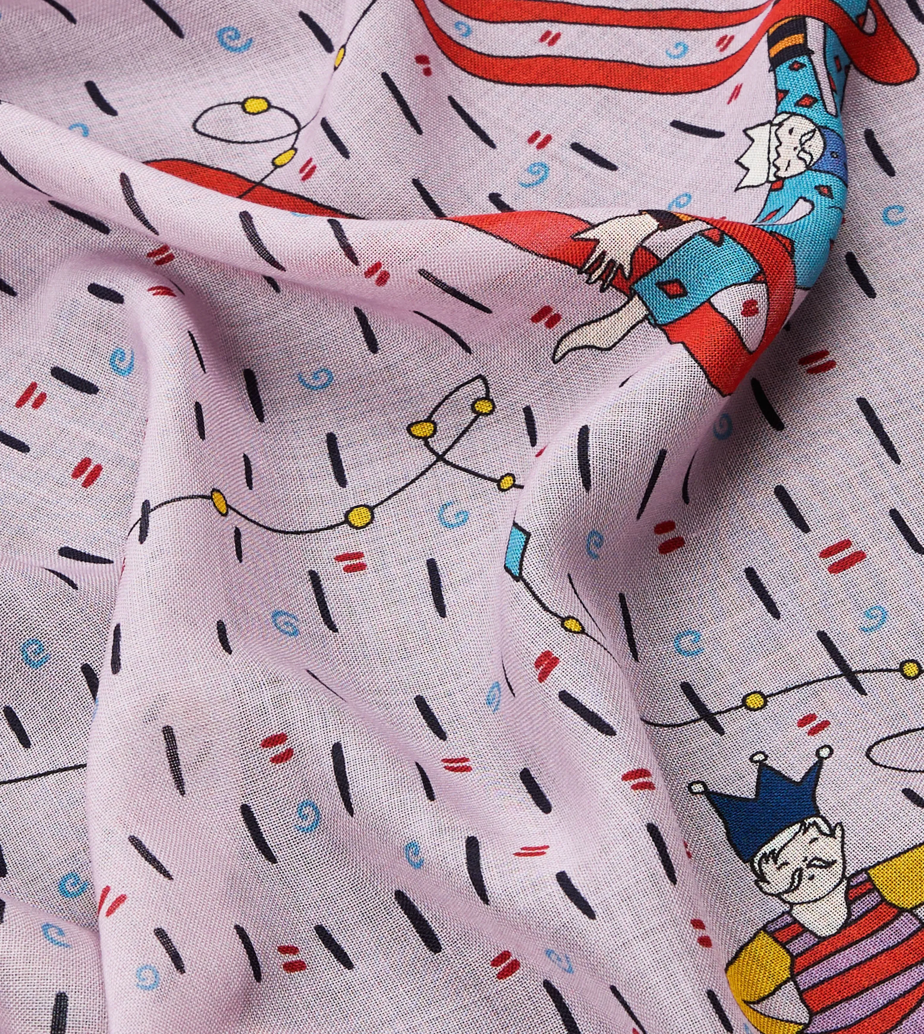 Lilac Acrobat Print Wool-Silk Bandana sold by Drake's London product image thumbnail 2