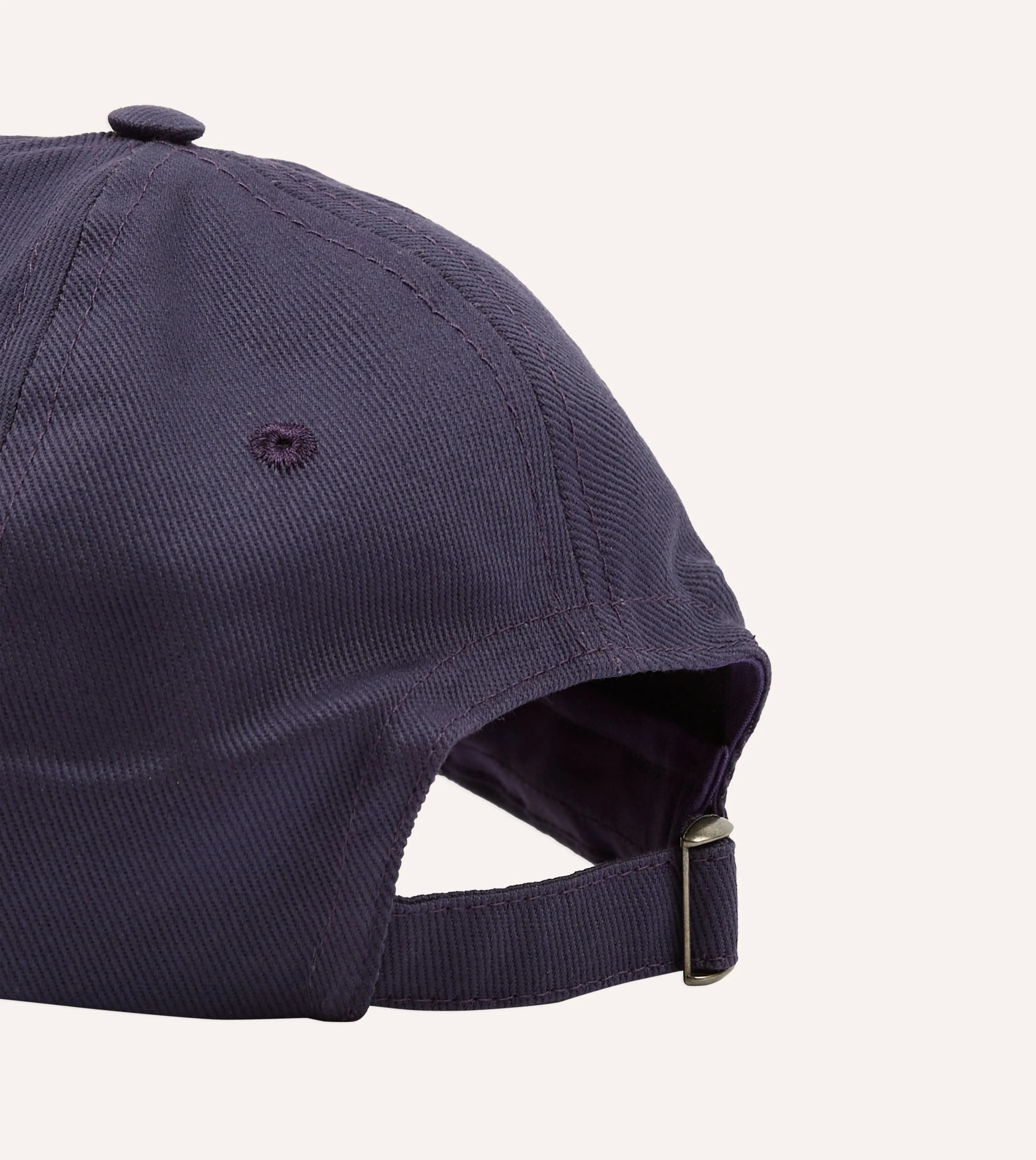 Navy 'Tapisserie' Cotton Twill Baseball Cap sold by Drake's London product image thumbnail 2