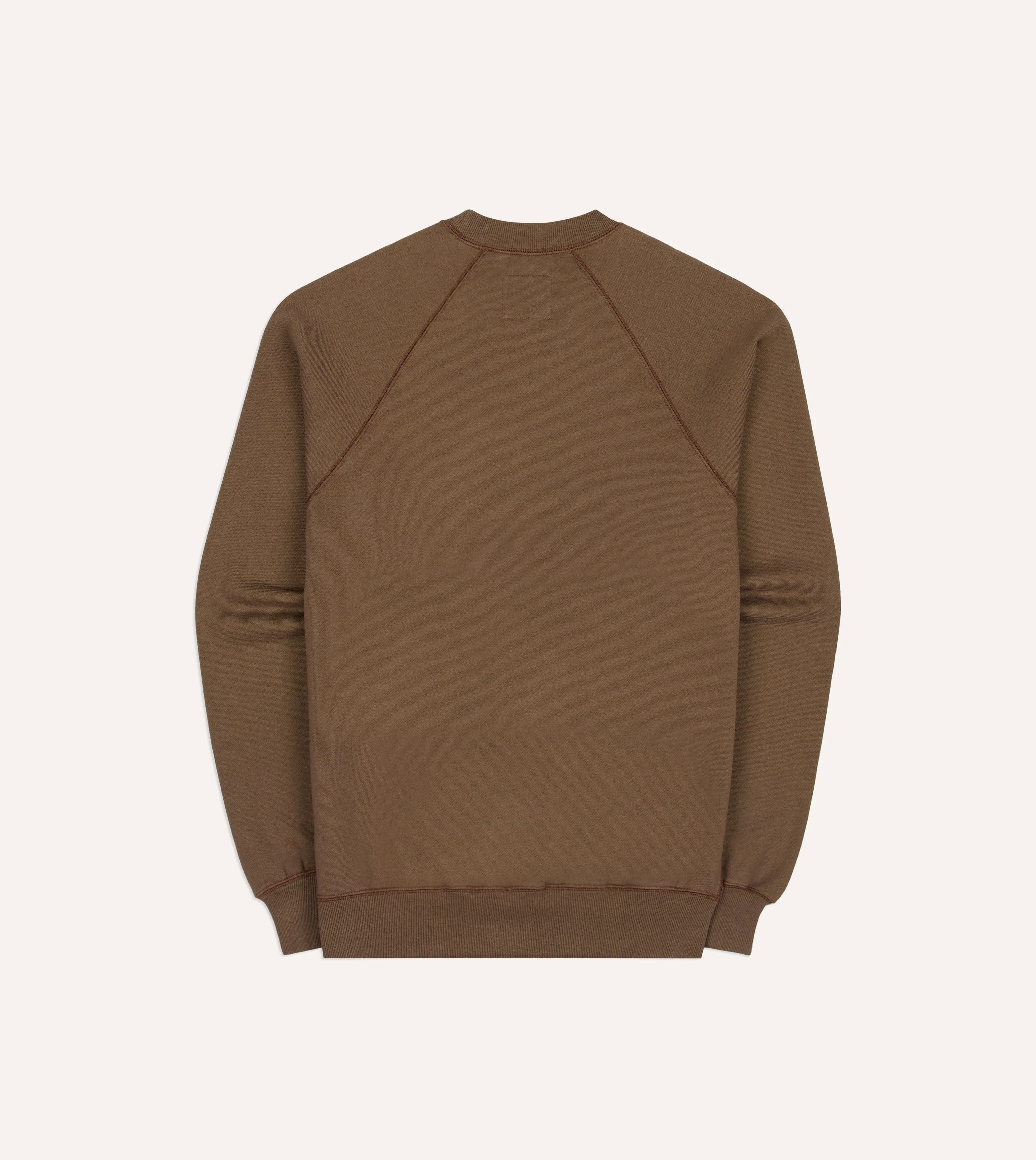 Brown Cotton-Hemp Raglan Sweatshirt sold by Drake's London product image thumbnail 5