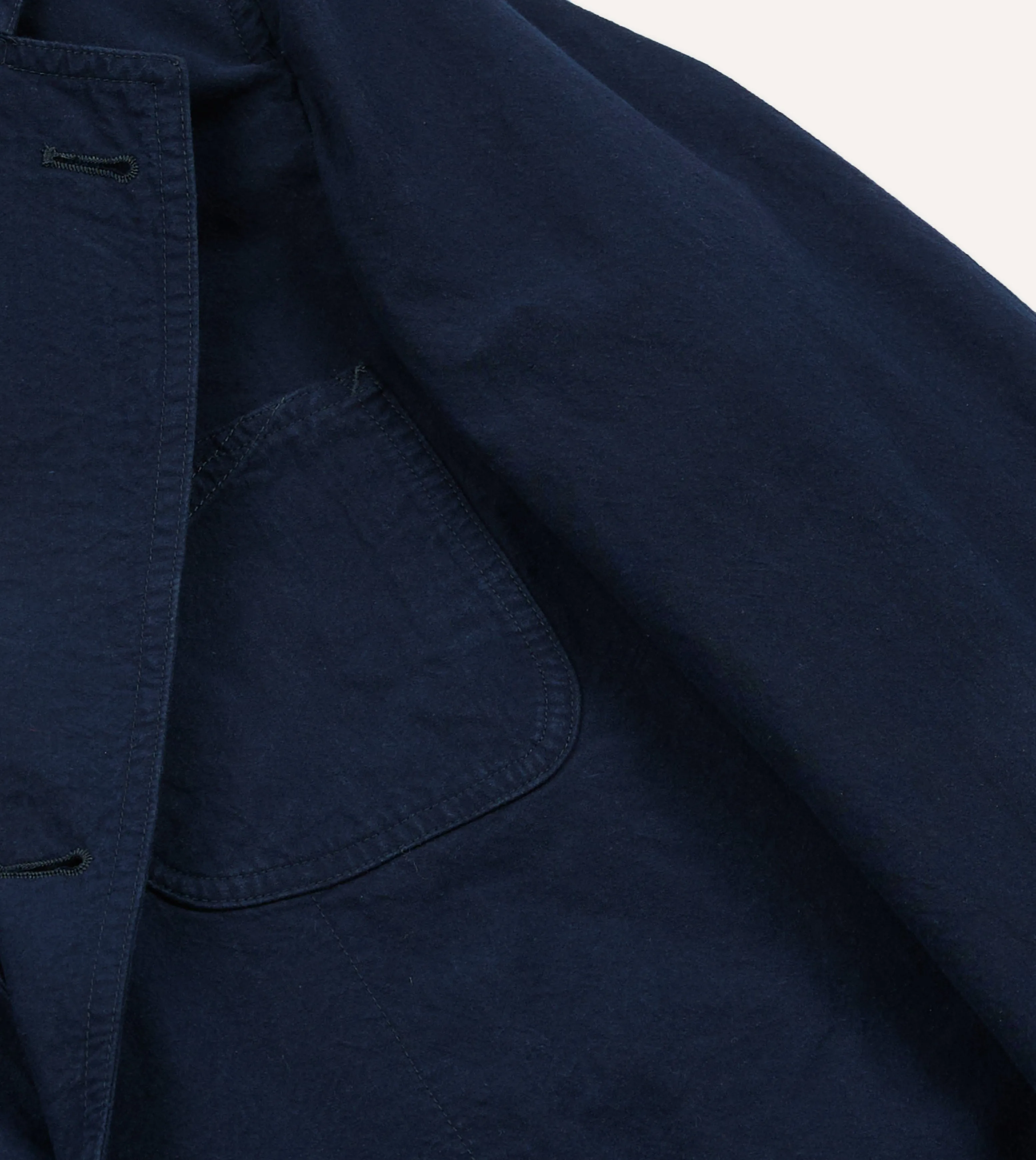 Navy Cotton-Linen Double Layer Games Blazer sold by Drake's London product image thumbnail 4