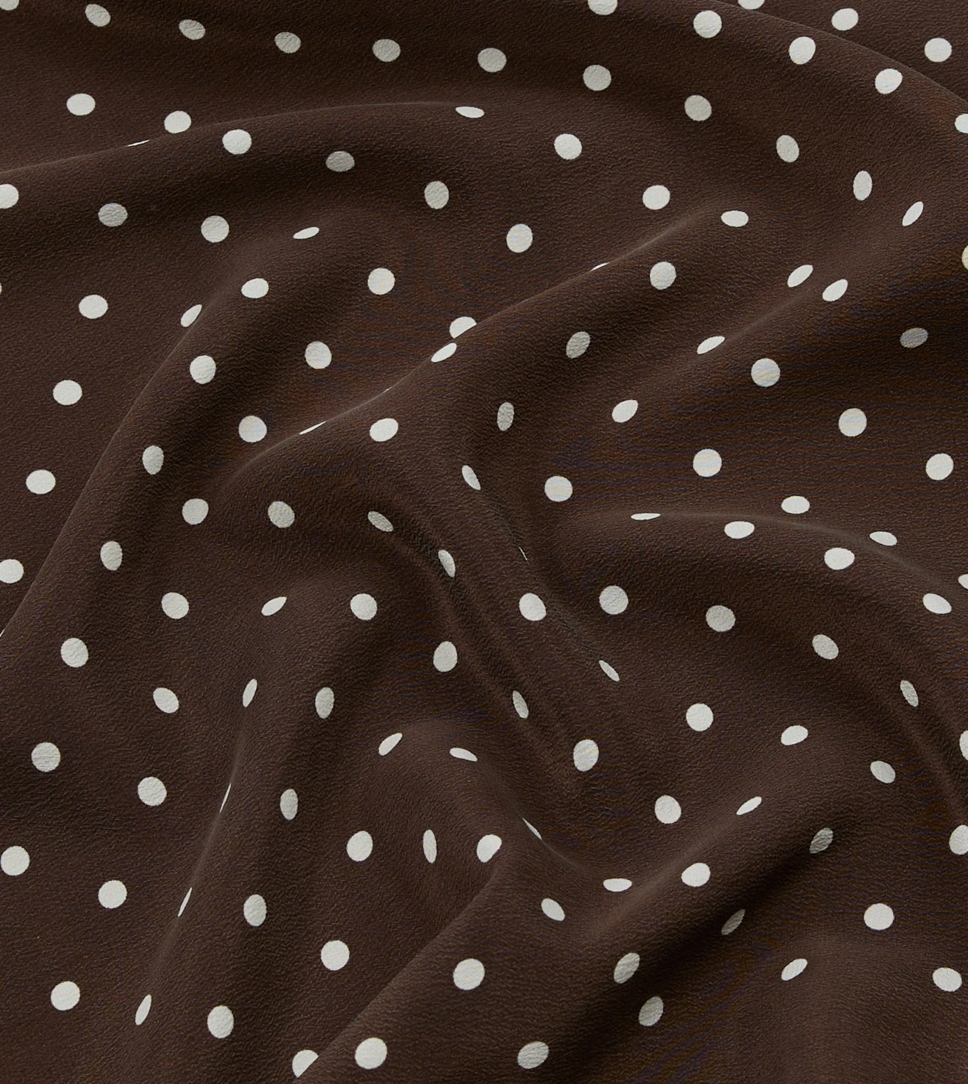 Brown Polka Dot Print Silk Pocket Square sold by Drake's London product image thumbnail 2