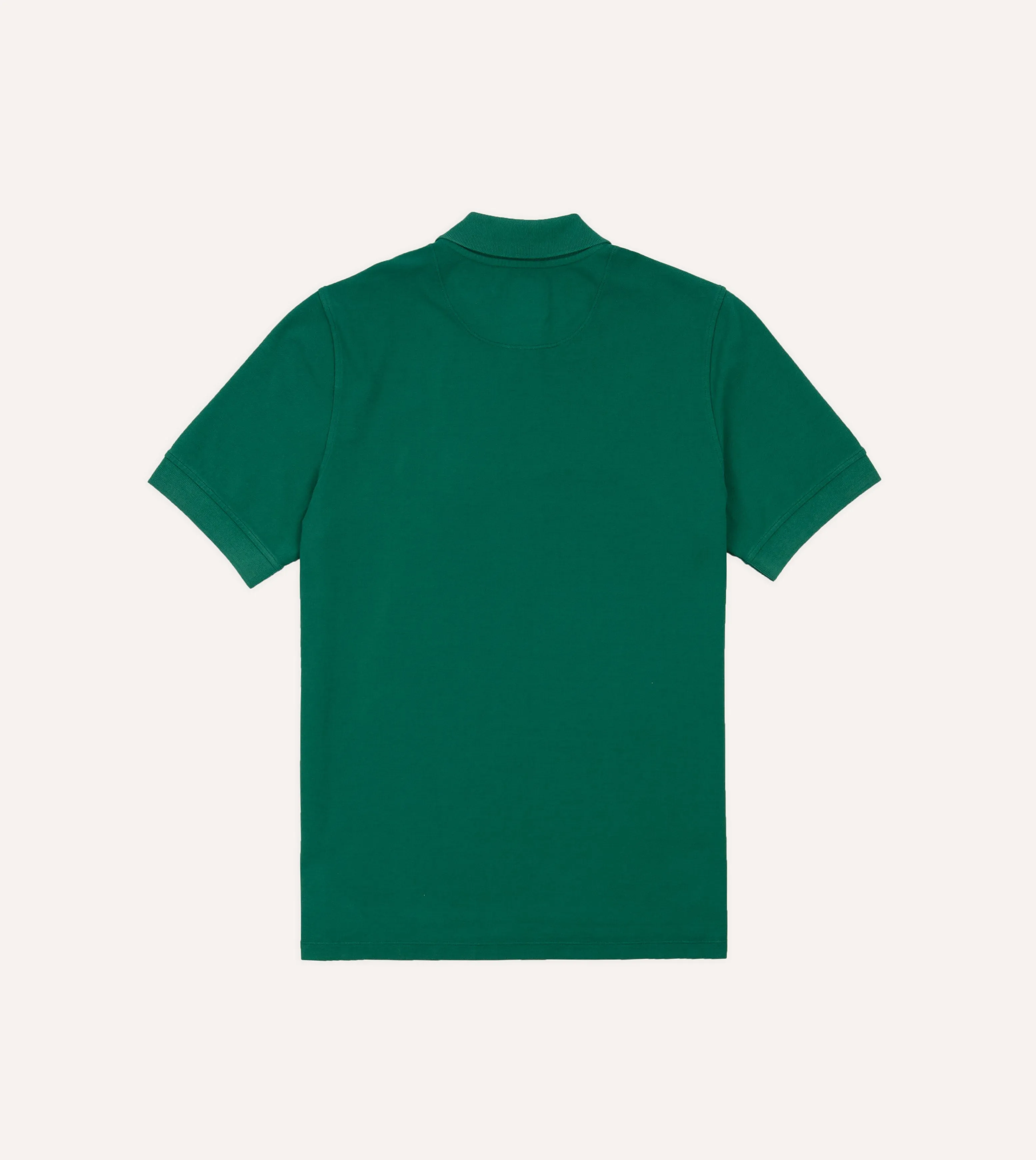 Green Piqué Cotton Polo Shirt sold by Drake's London product image thumbnail 5