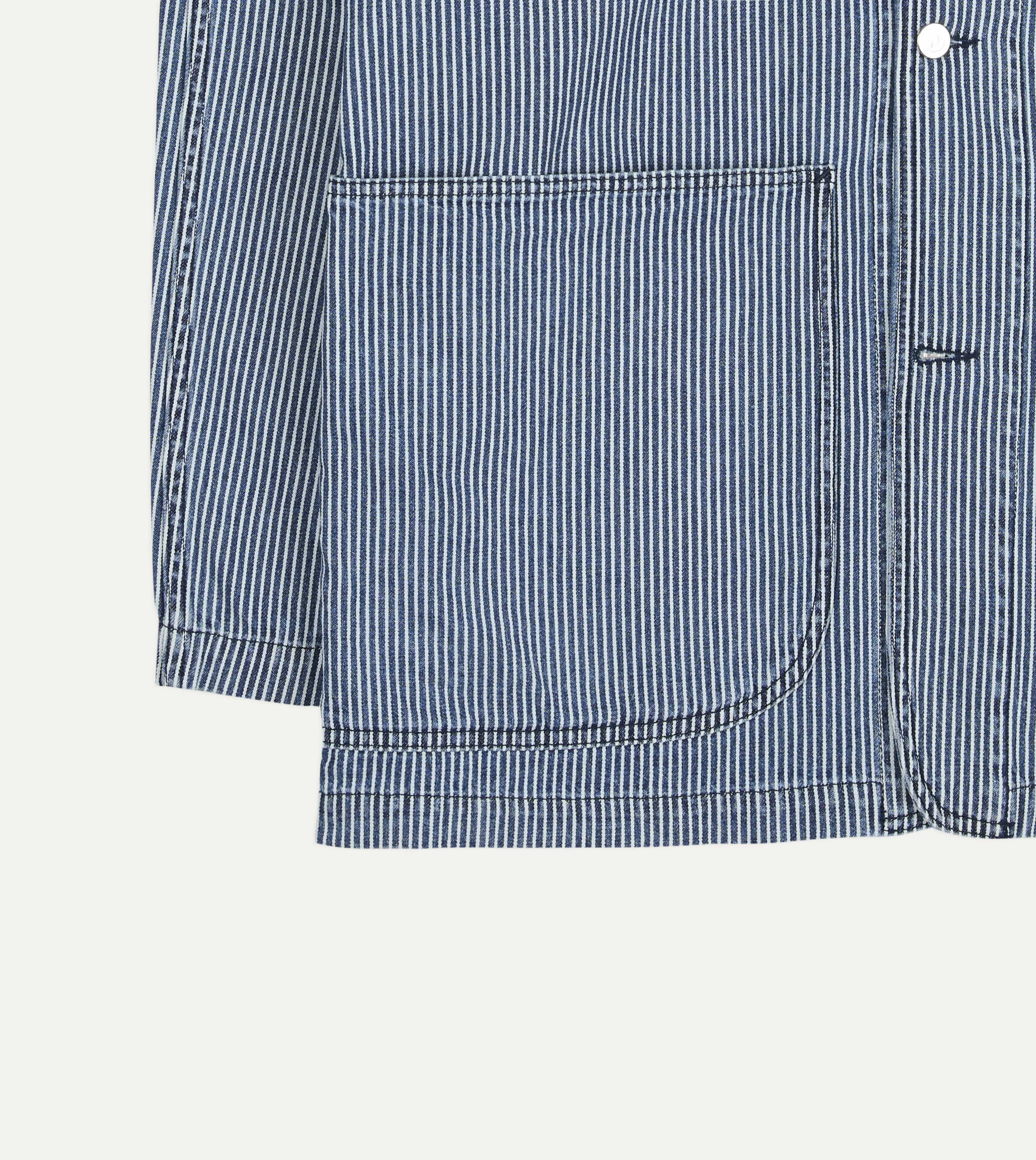 Indigo Stripe Denim Field Jacket sold by Drake's London product image thumbnail 5