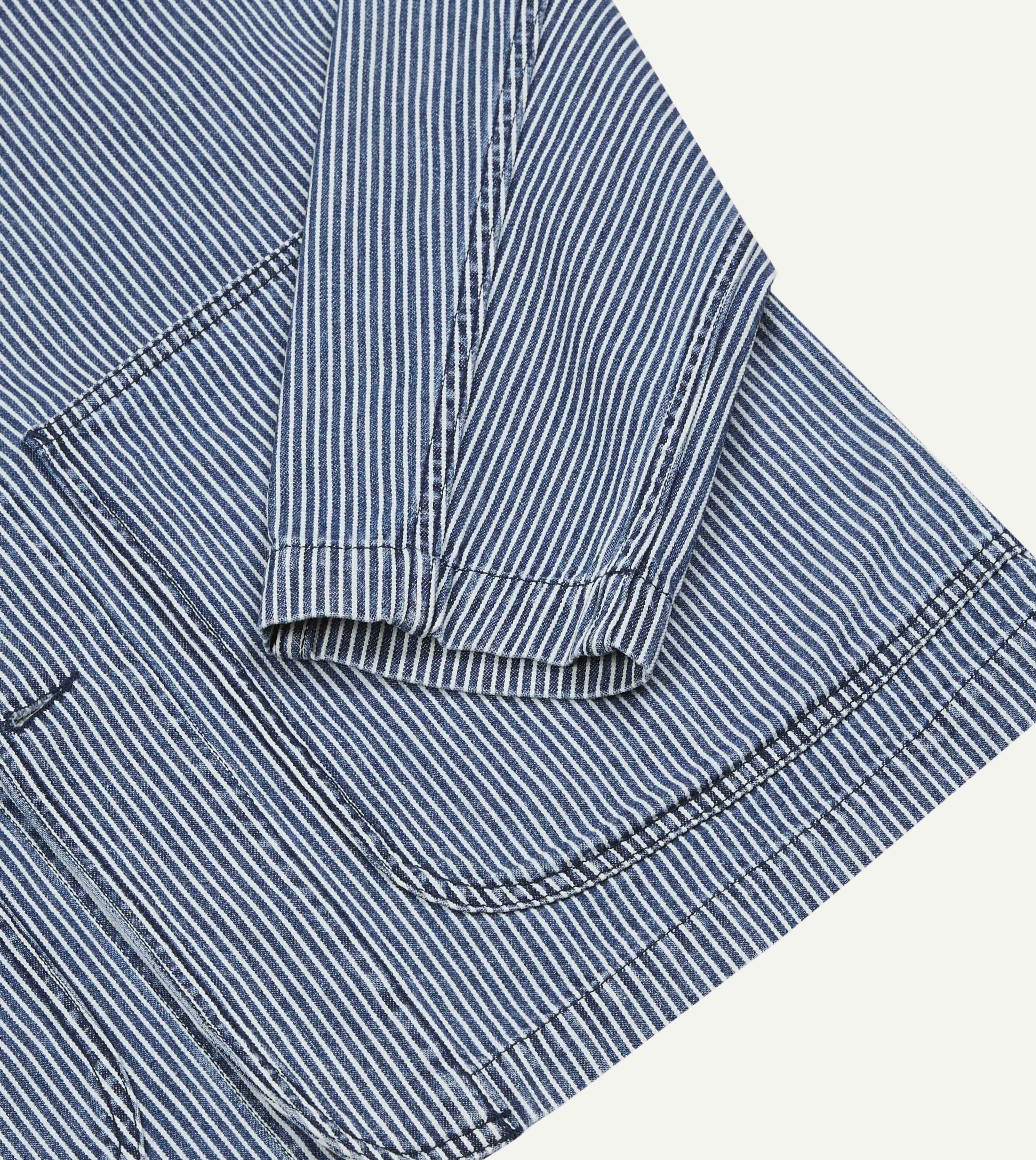 Indigo Stripe Denim Field Jacket sold by Drake's London product image thumbnail 4