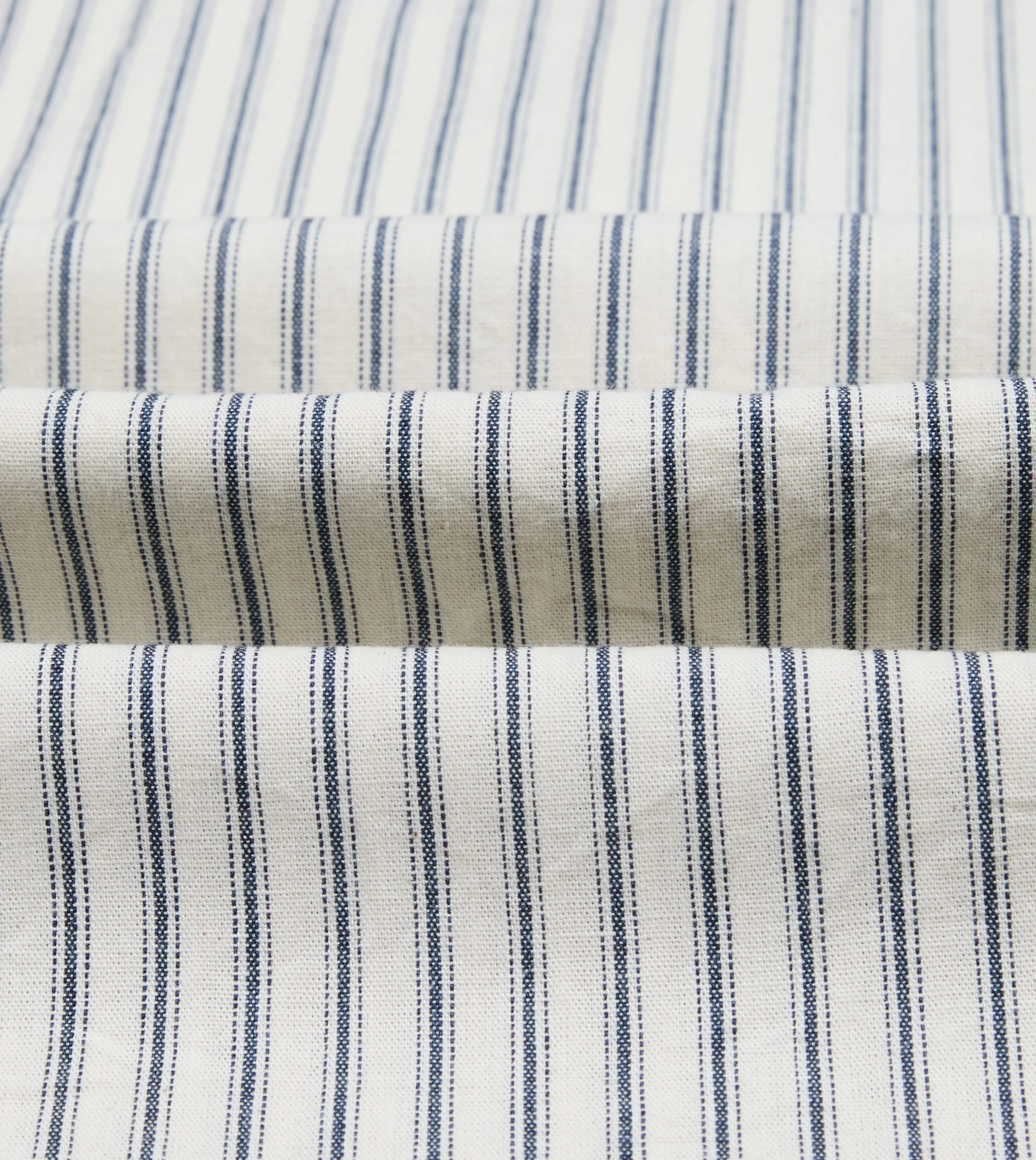 Indigo Stripe Cotton Mandarin Collar Popover Shirt sold by Drake's London product image thumbnail 2