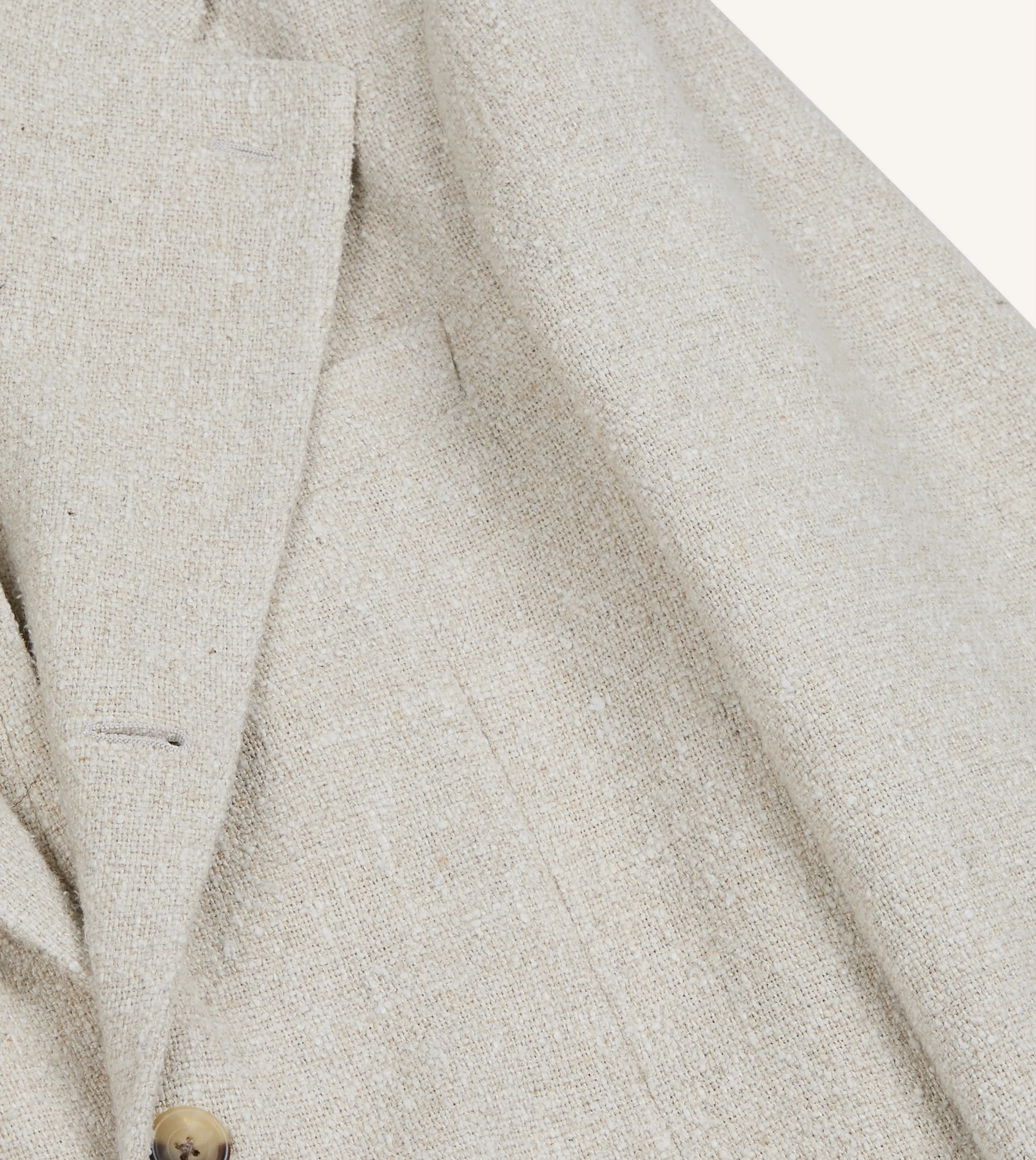 Ecru Silk-Canapa Tweed Blazer sold by Drake's London product image thumbnail 5