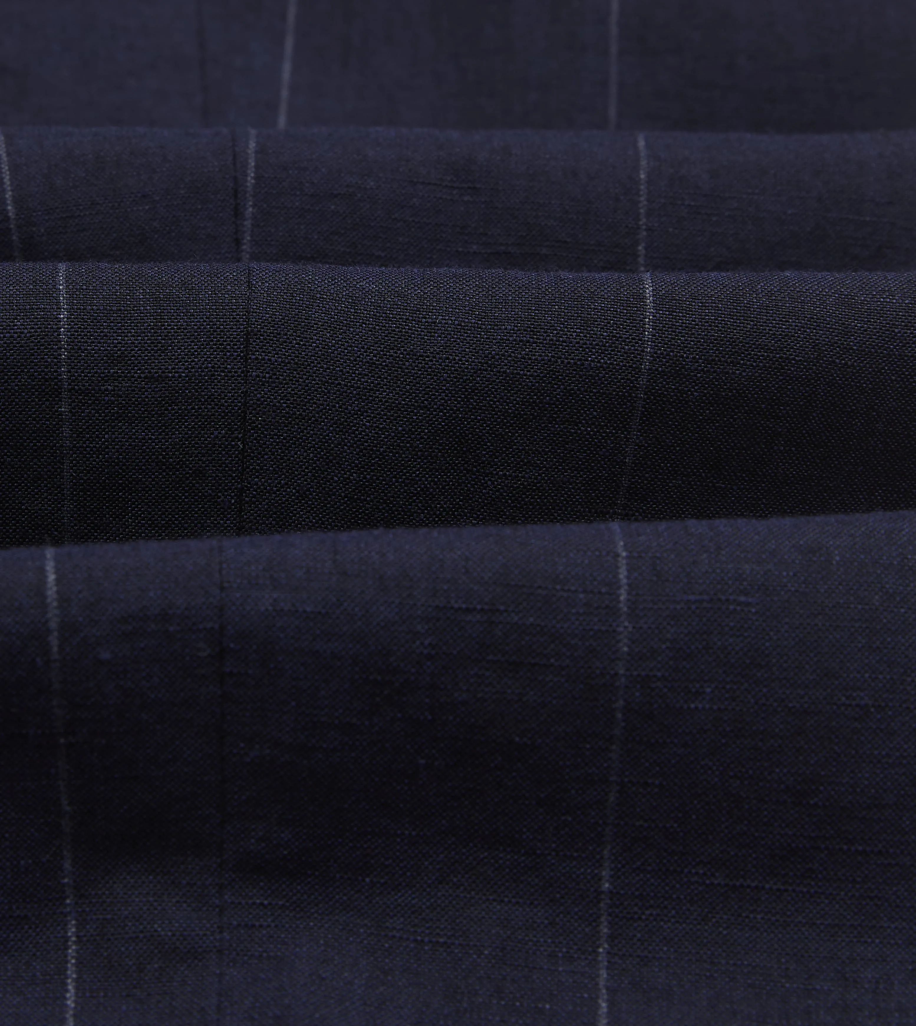 Navy Pinstripe Wool-Linen Single-Pleat Trouser sold by Drake's London product image thumbnail 2