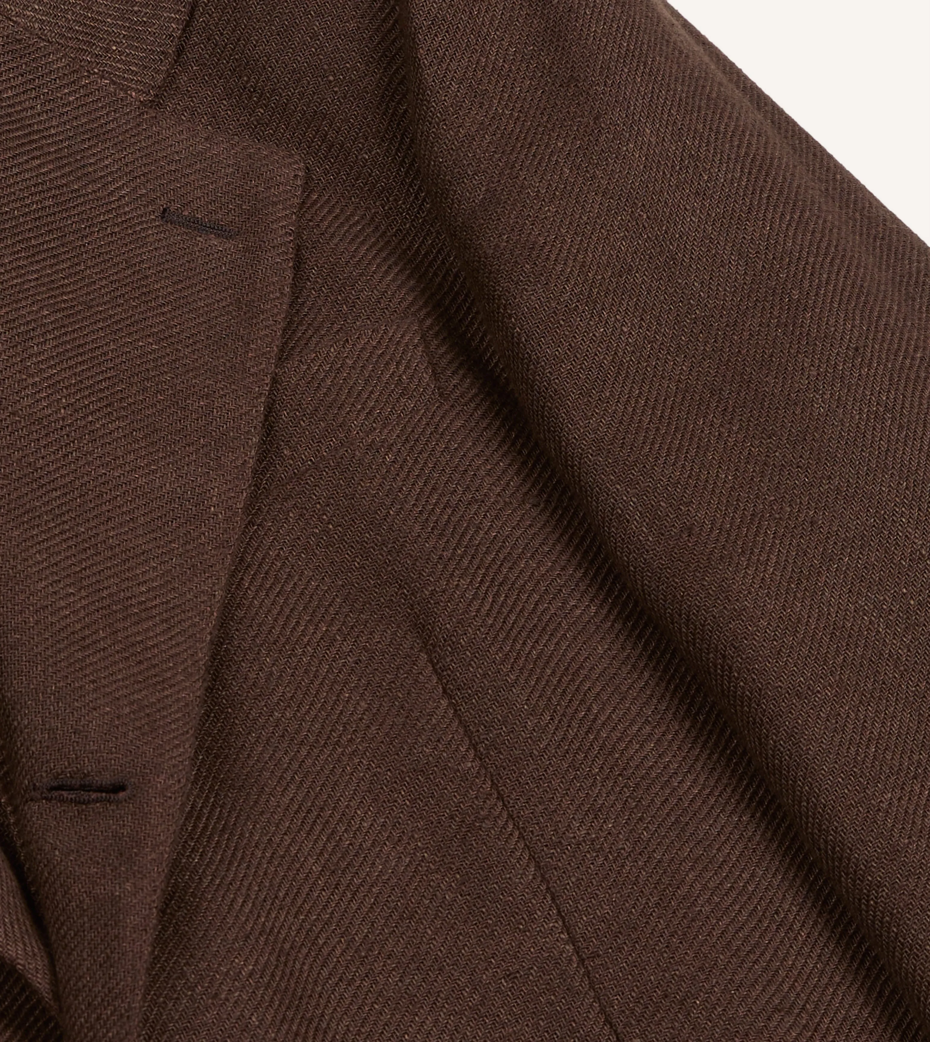 Brown Linen Blazer sold by Drake's London product image thumbnail 5