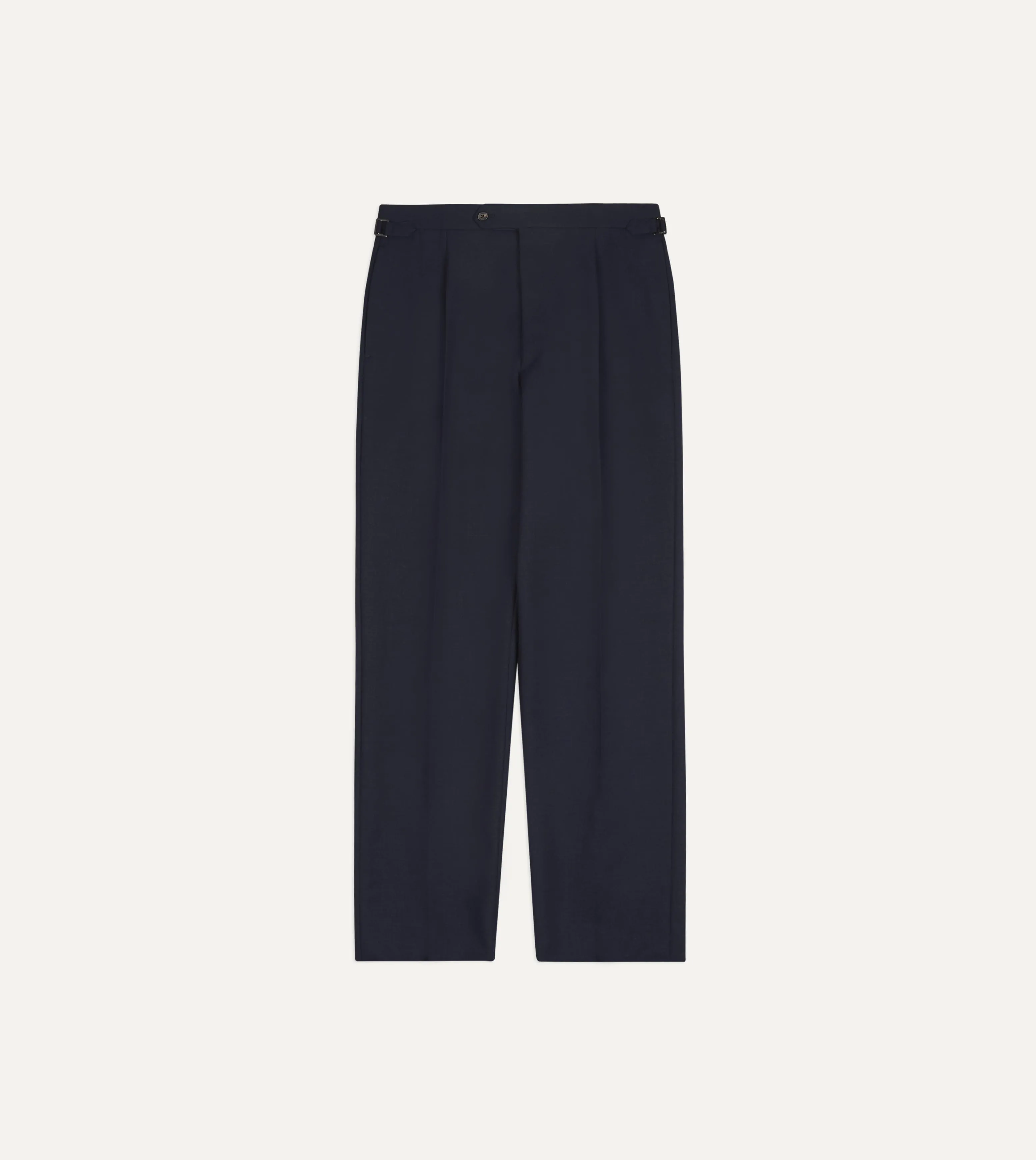 Navy Fresco® Wool Single-Pleat Trouser sold by Drake's London product image thumbnail 3