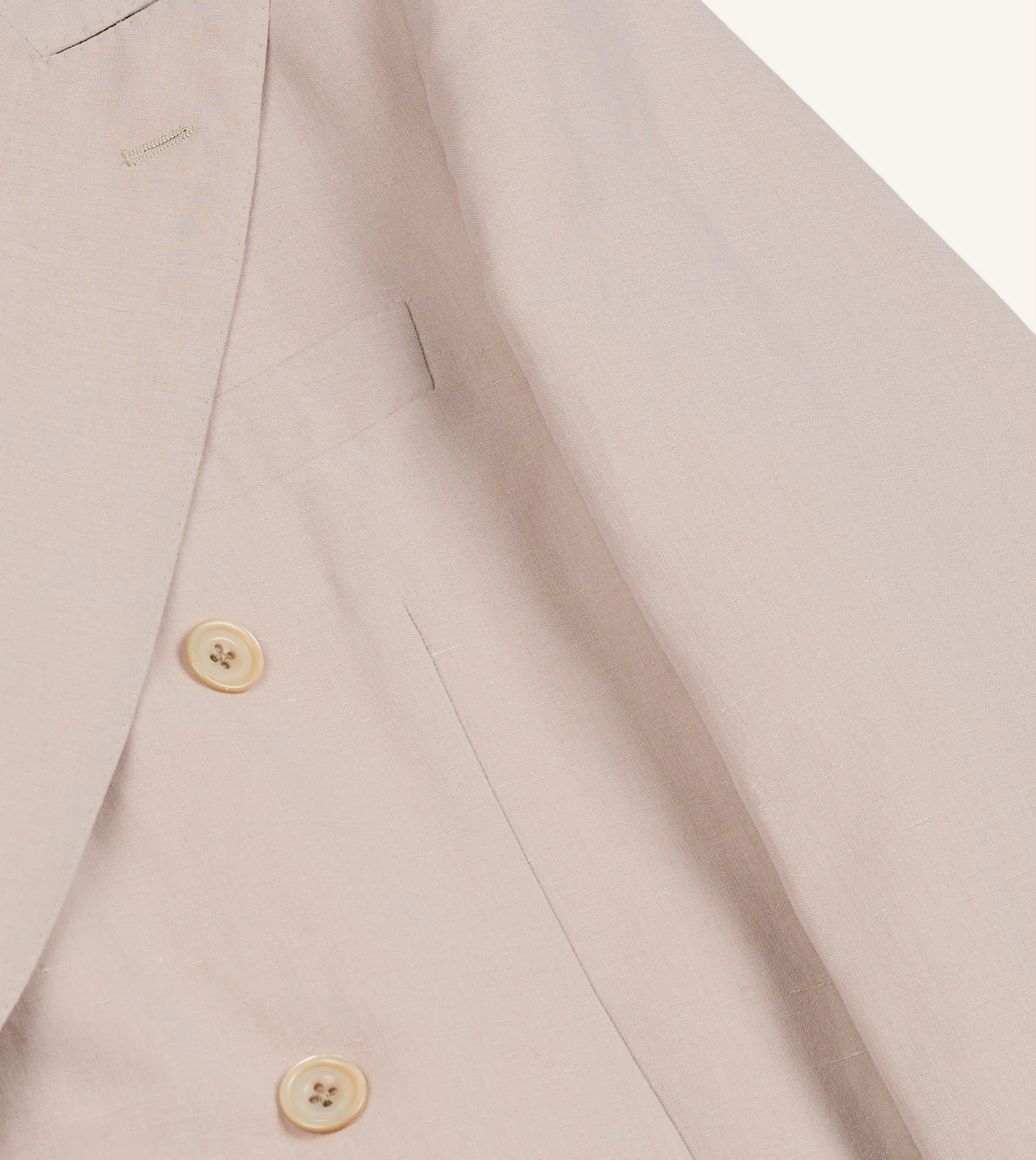 Pink Tussah Silk-Linen Double-Breasted Tailored Jacket sold by Drake's London product image thumbnail 4