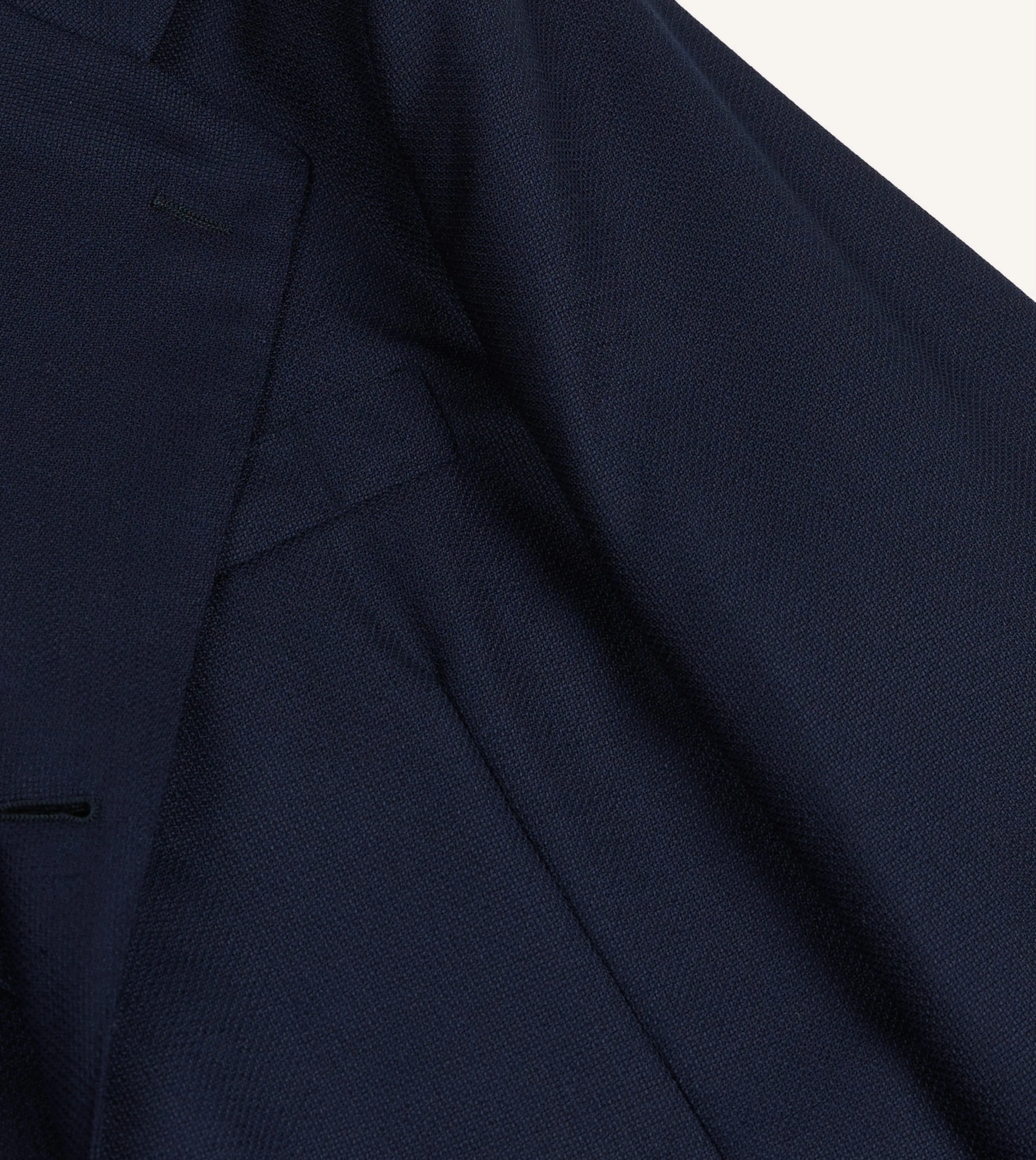 Navy Fresco® Wool Tailored Jacket sold by Drake's London product image thumbnail 4